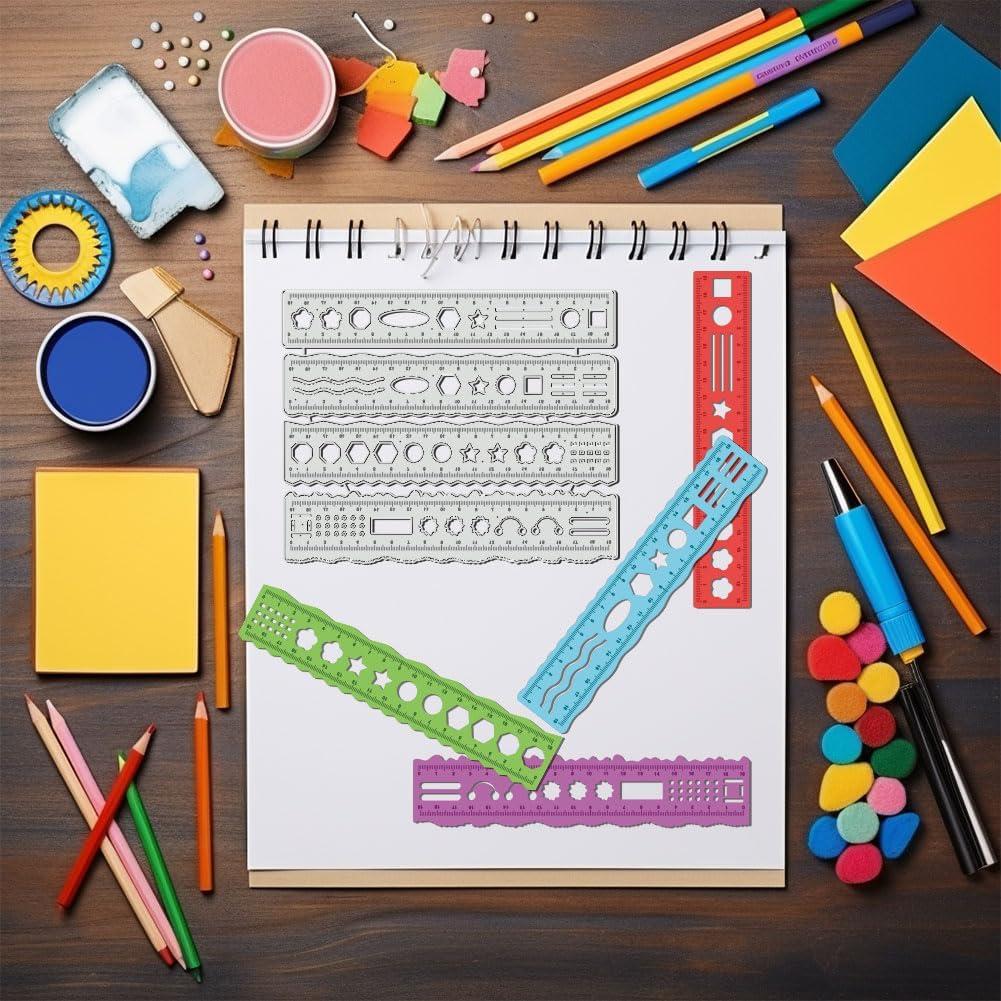 Troqueles de Corte Metálicos UNICRAFTALE 4Pcs Regla Irregular