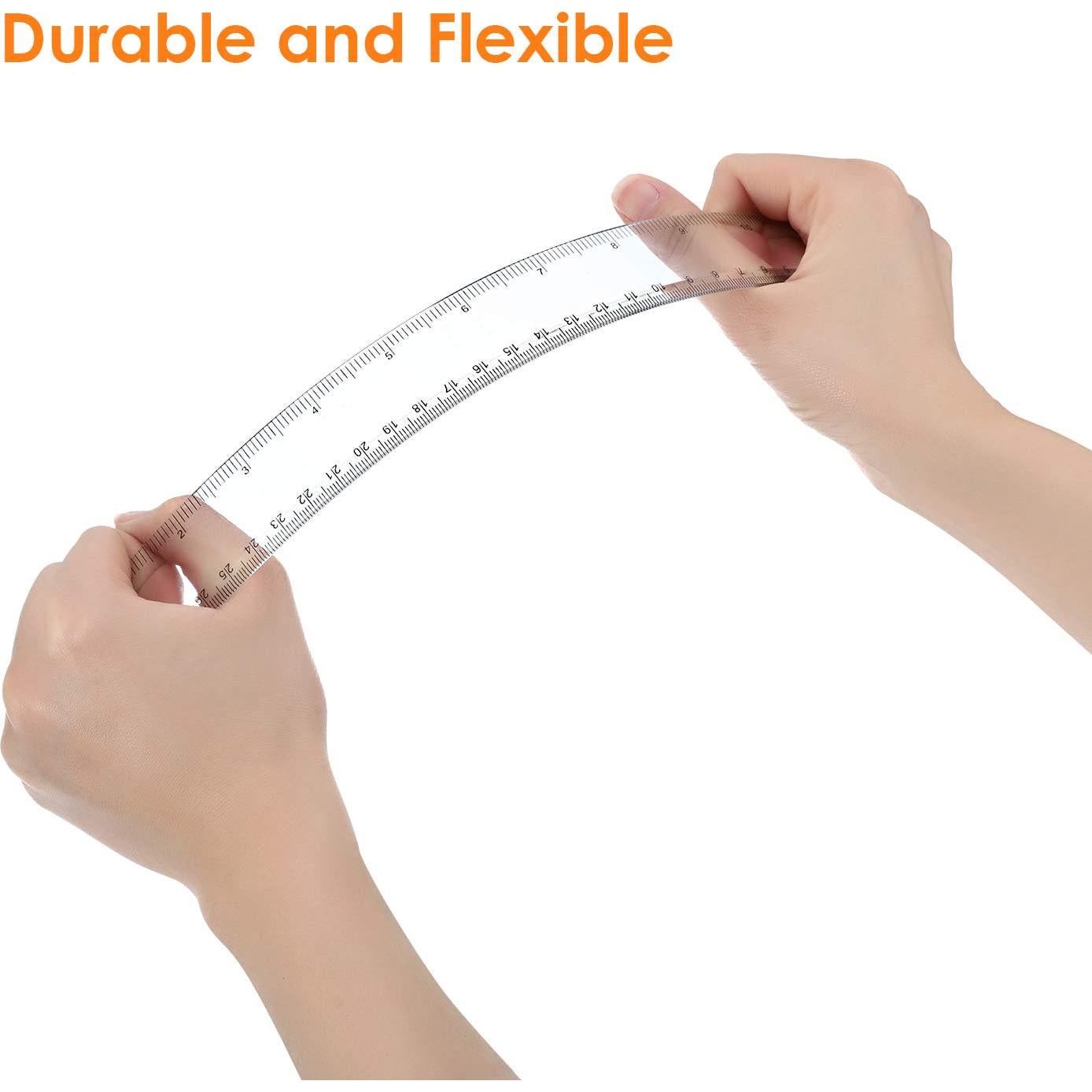 Paquete de 20 Reglas Plásticas Transparentes 30 cm EBOOT