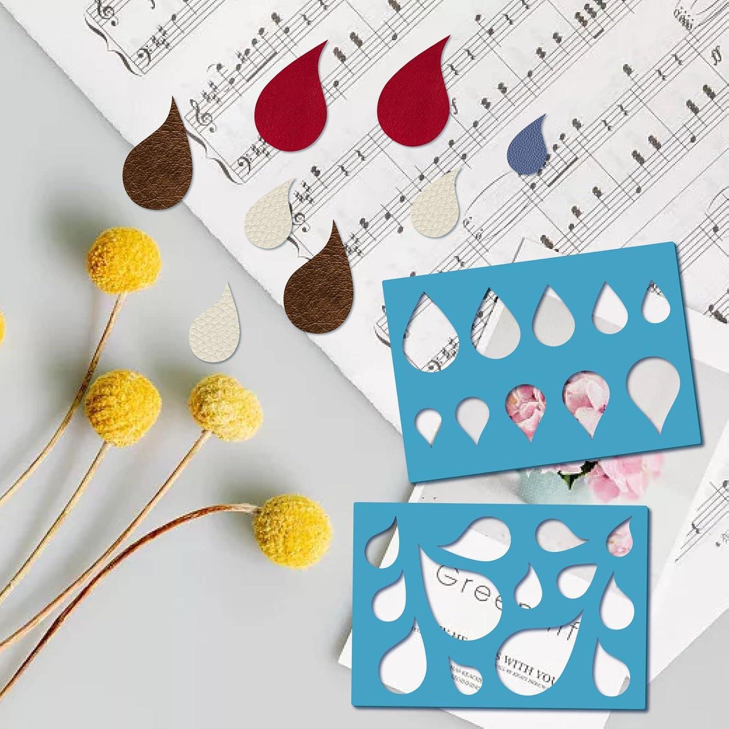 Plantilla de Joyería GORGECRAFT Gota de Agua Acrílico 12.9x8.9cm