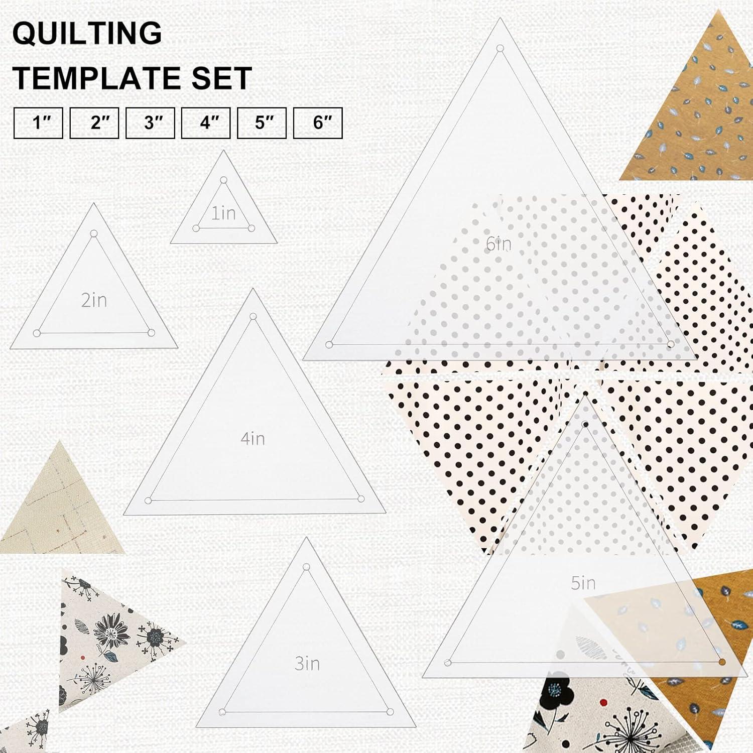 Juego de Plantillas de Acolchado Acrílicas BENECREAT - 6 Tamaños