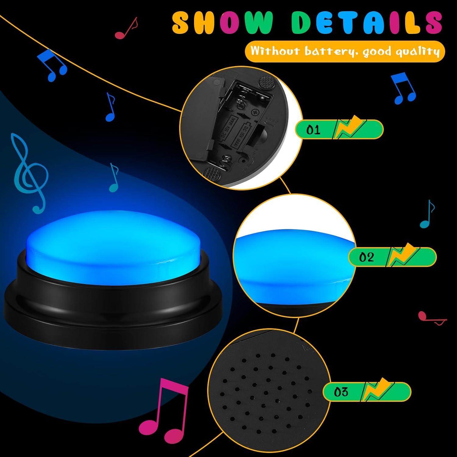 Zumbadores Grabables Honoson 8 Piezas para Juegos Brillantes