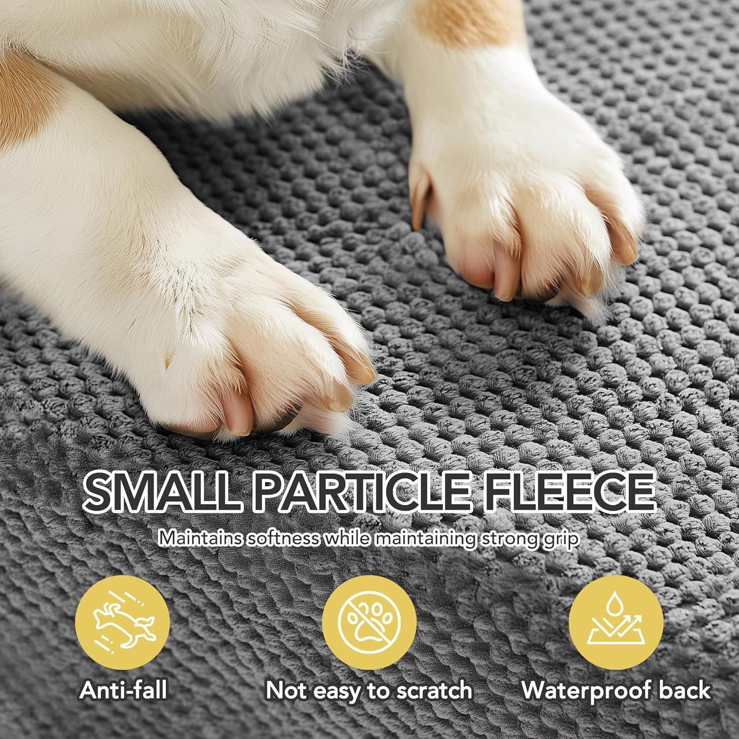 Escalera para Mascotas Deconovo 4 Pasos Antideslizante 50 cm Gris