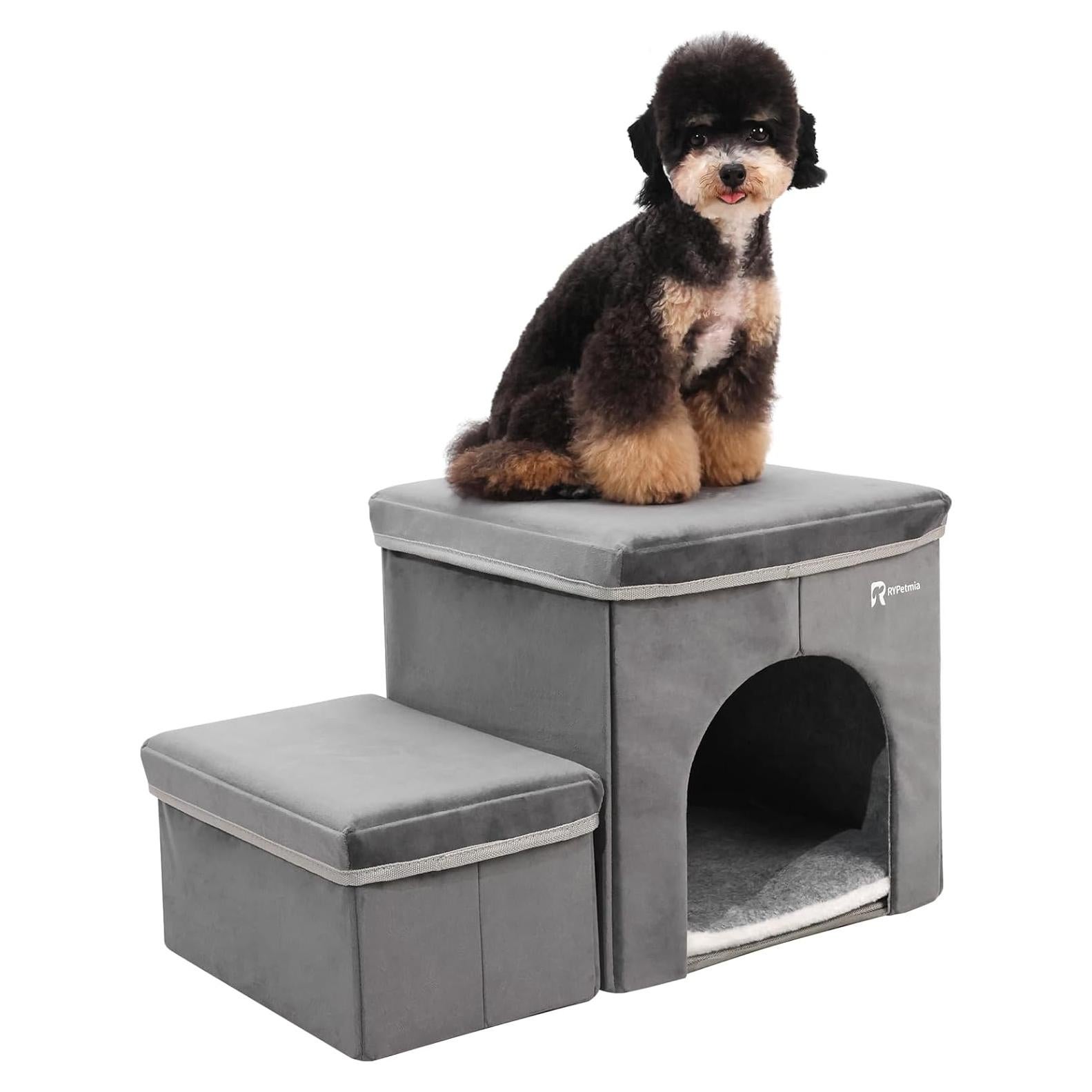 Escalera Plegable para Mascotas RYpetmia 2 Niveles Antideslizante