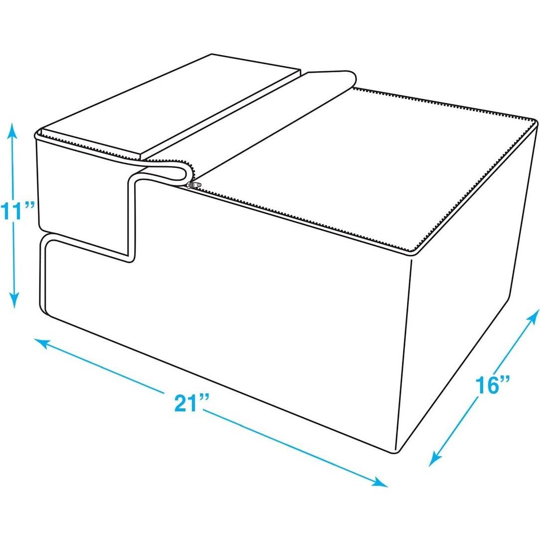 Escalones Plegables para Mascotas Mejores Suministros 3 Escalones Lino Gris