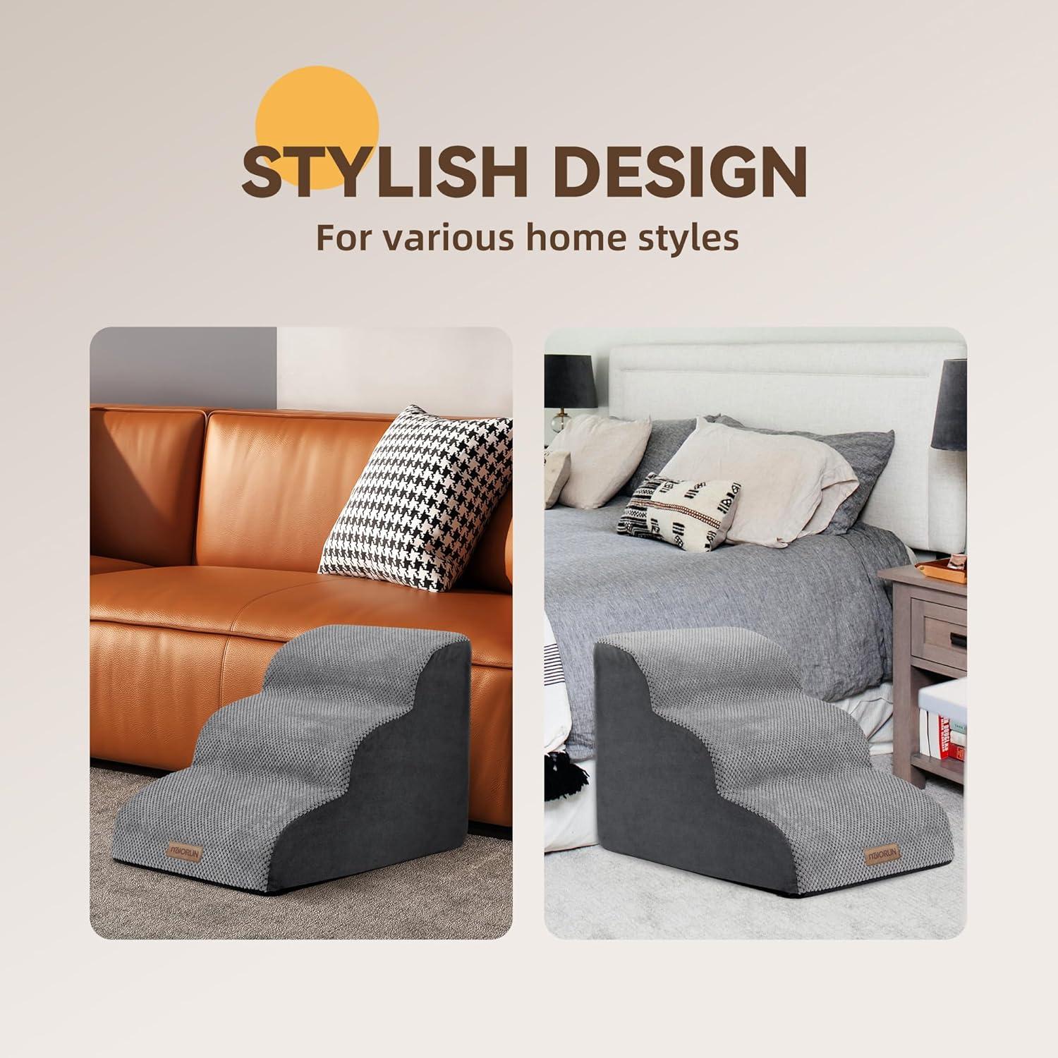 Escalera para Perros Miorun 3 Pasos Espuma Antideslizante