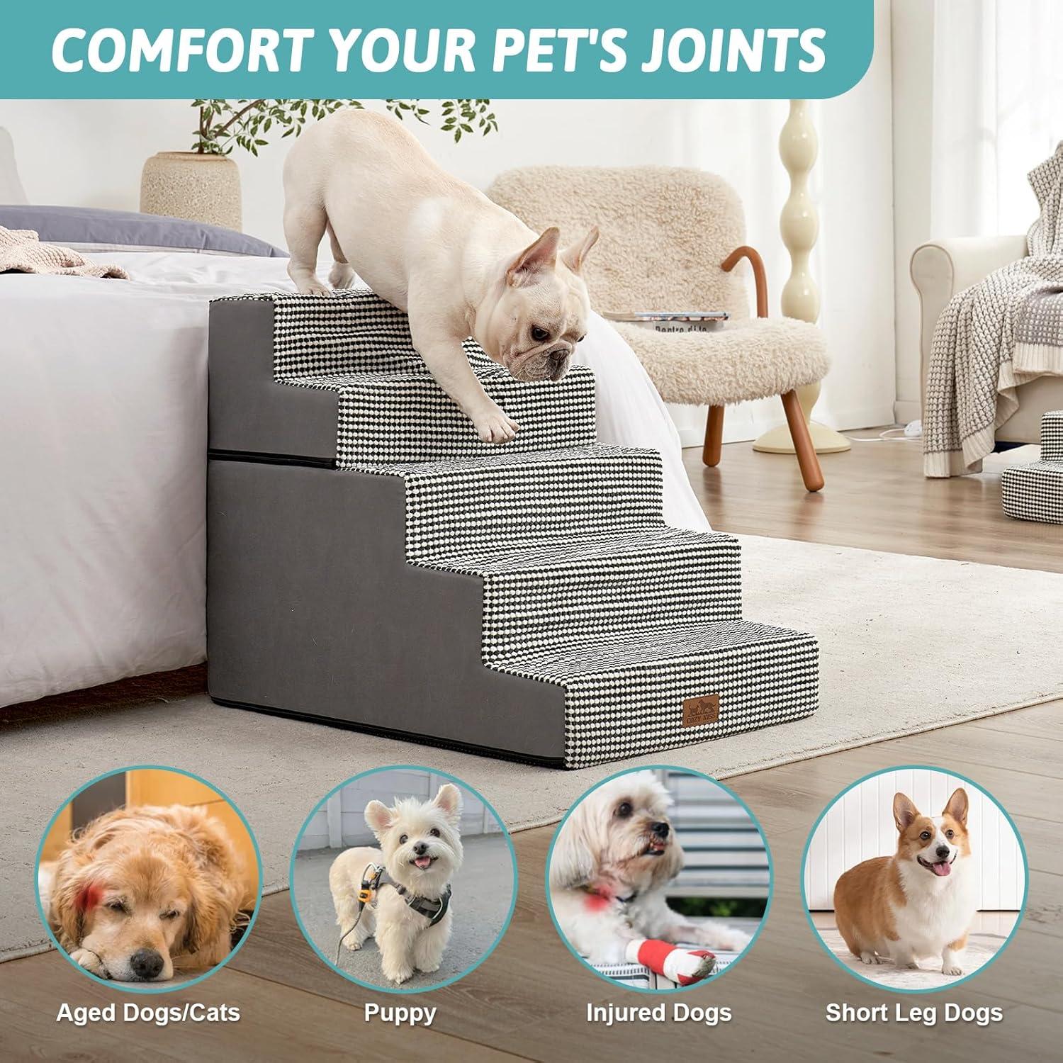 Escaleras para Perros COZY KISS 5 Niveles 75x50x60 cm Antideslizantes