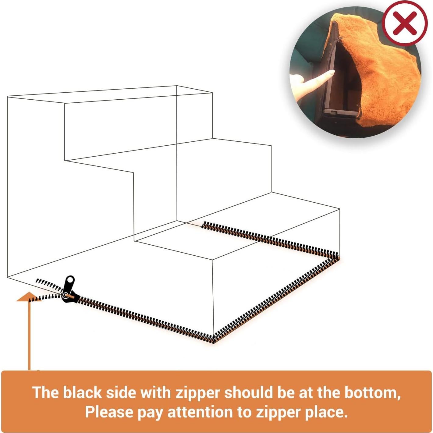 Escalera para Perros Disfrutando 3 Pasos Marrón Antideslizante