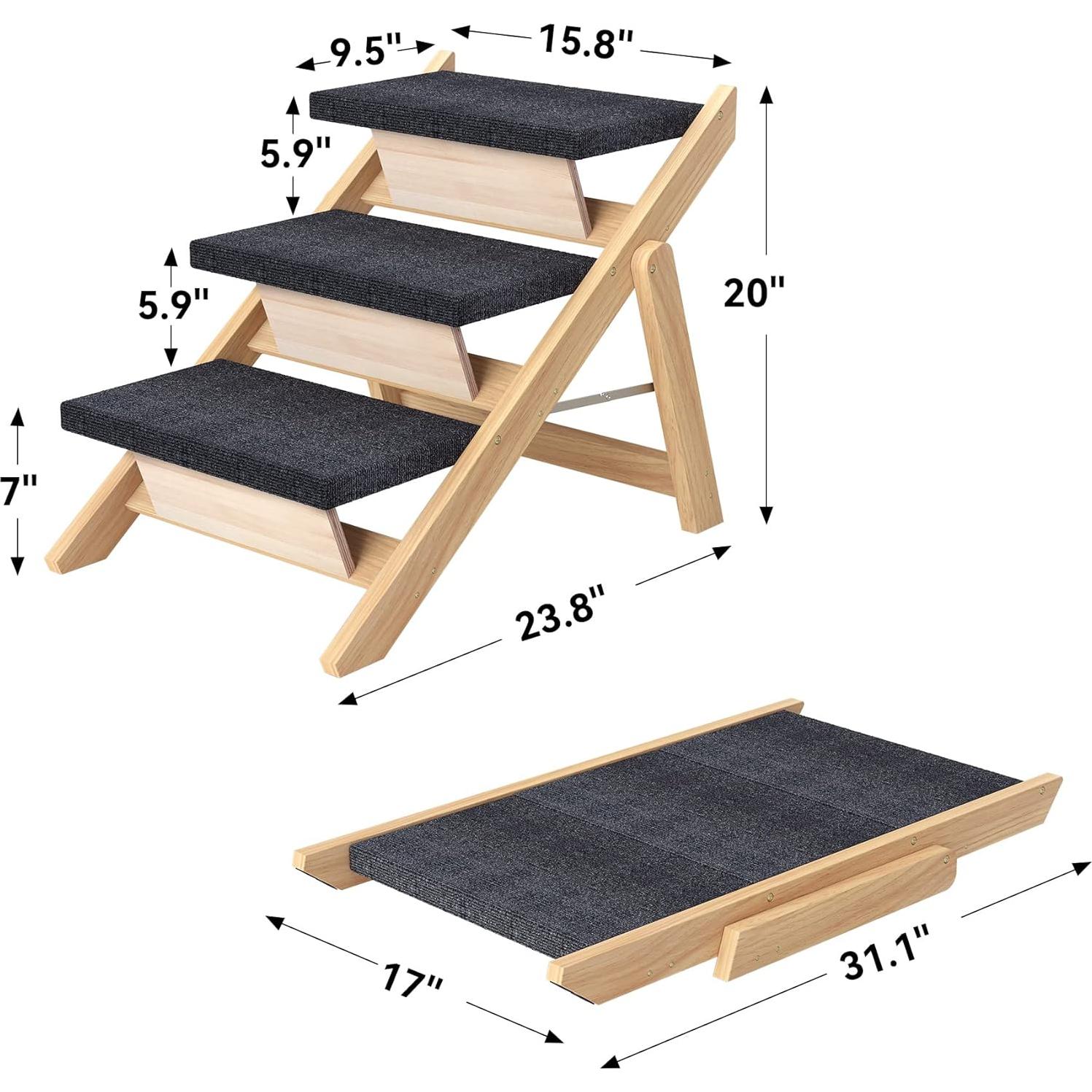 Escaleras para Mascotas RunLexi 3 Escalones Antideslizantes