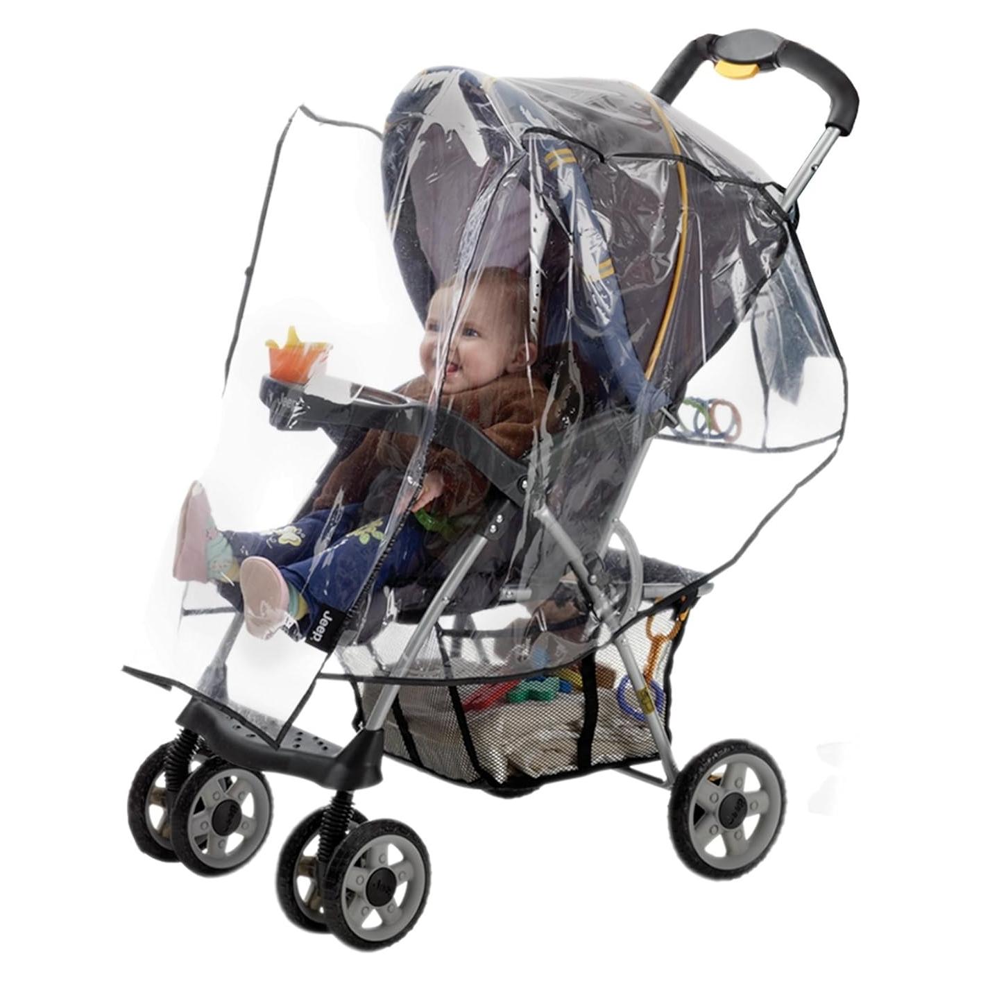 Cubierta de Lluvia para Cochecito Jeep Universal PVC Transparente