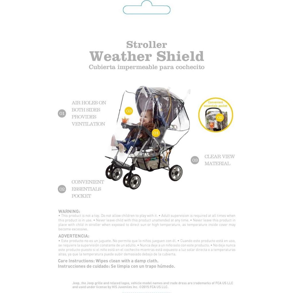 Cubierta de Lluvia para Cochecito Jeep Universal PVC Transparente