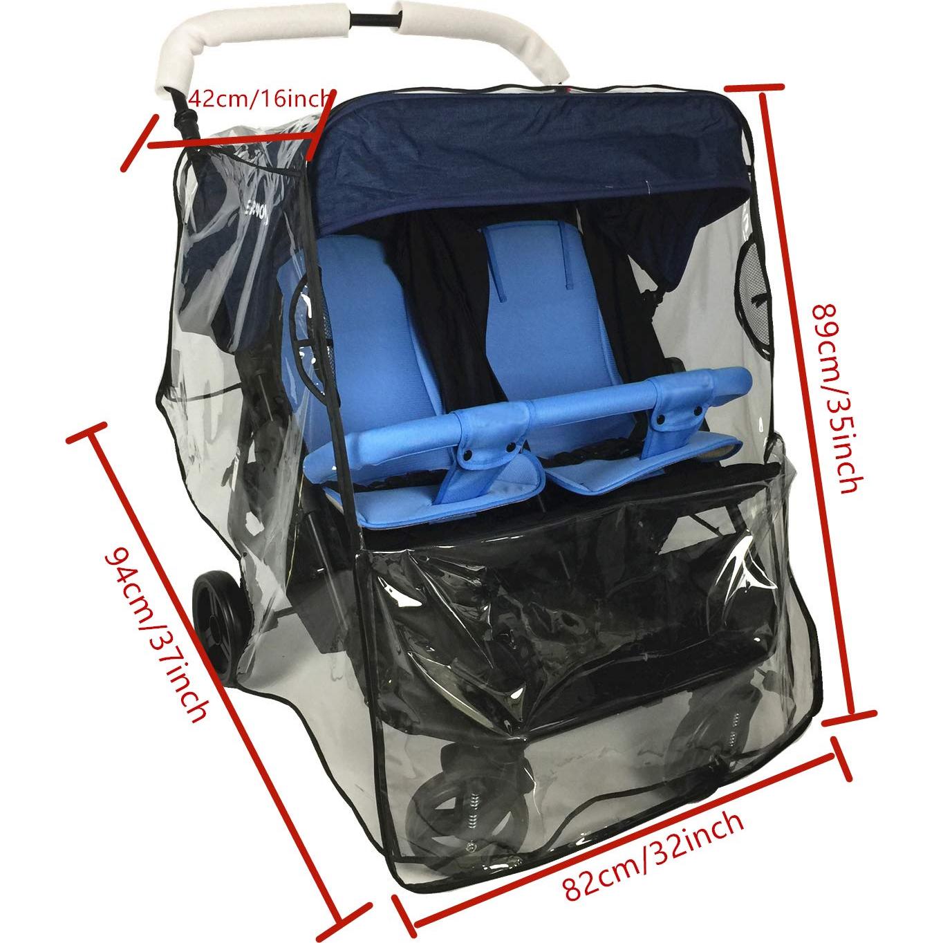 Cubierta de Lluvia Universal para Cochecito Doble EVA