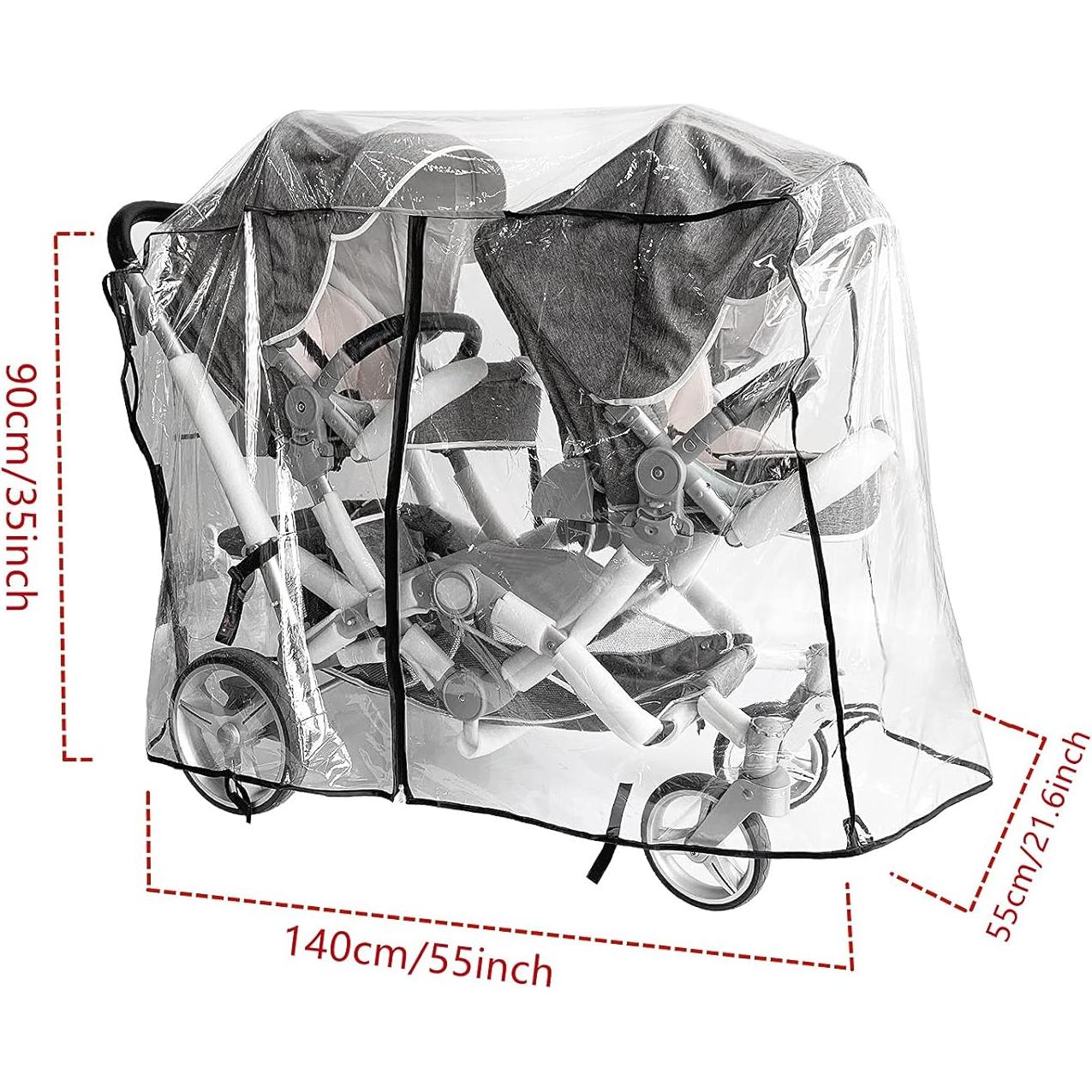 Cubierta de Lluvia Universal para Cochecito Doble A02-BIG