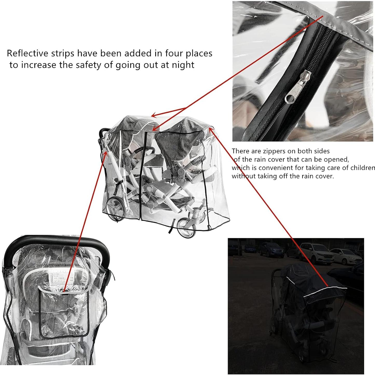 Cubierta de Lluvia Universal para Cochecito Doble A02-BIG