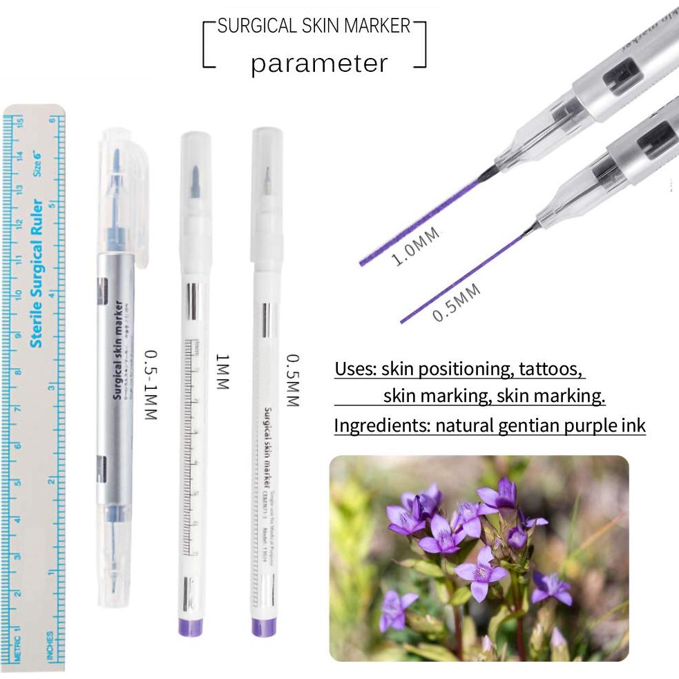 Marcadores de Piel Estériles LabAider 6 Pcs Punta 0.5/1MM