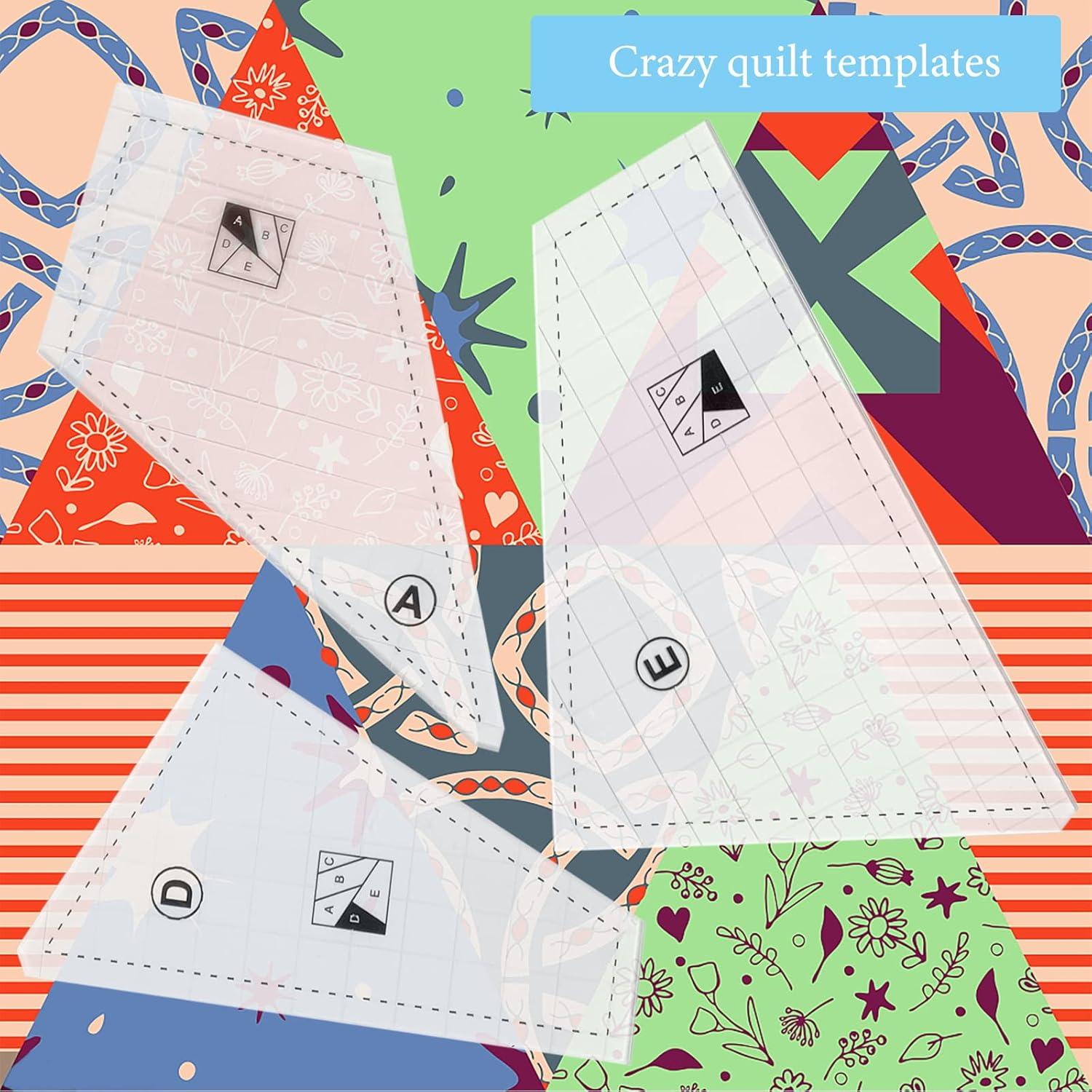 Conjunto de Reglas de Acolchado Hovesty 5Pcs Acrílico 22.86cm