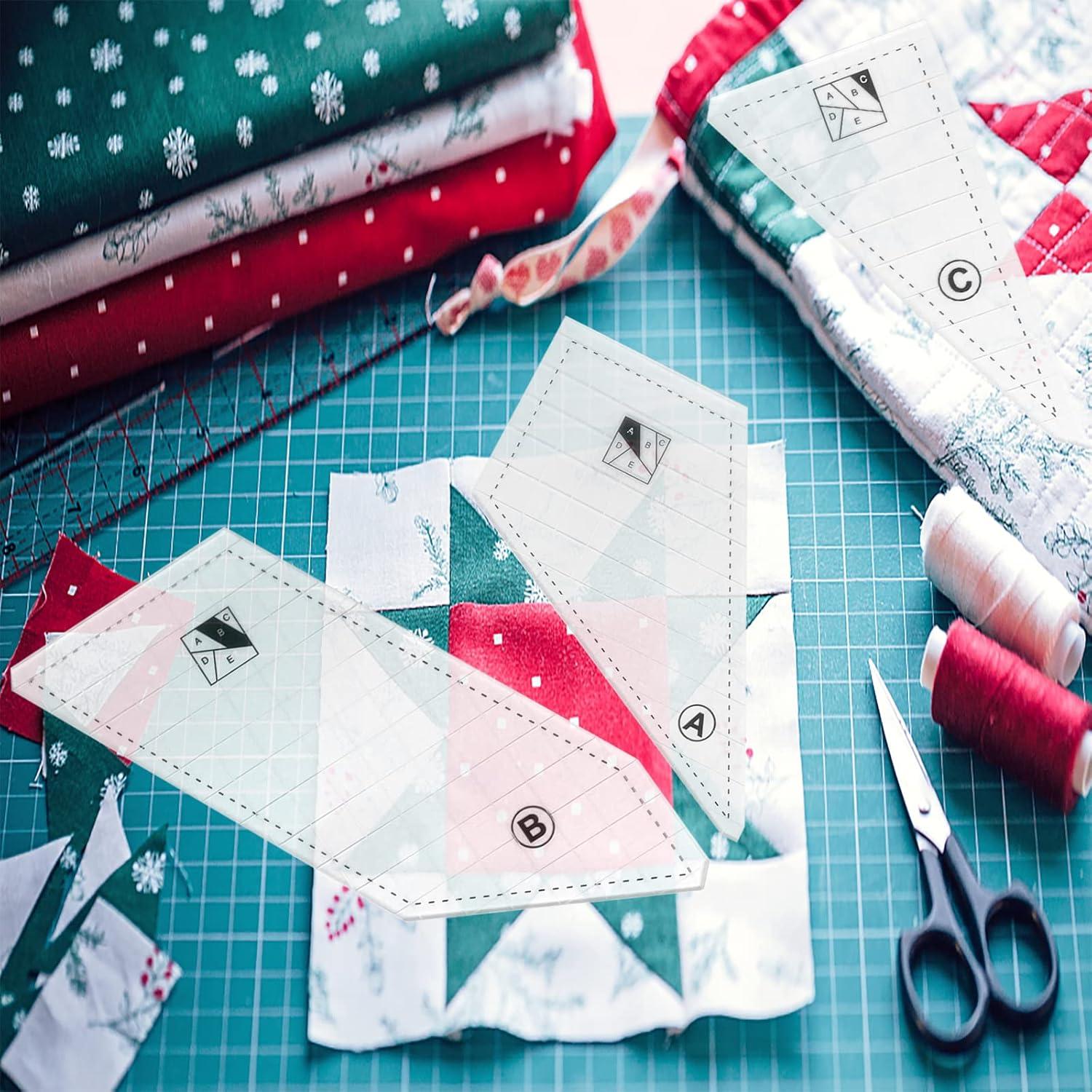 Conjunto de Reglas de Acolchado Hovesty 5Pcs Acrílico 22.86cm