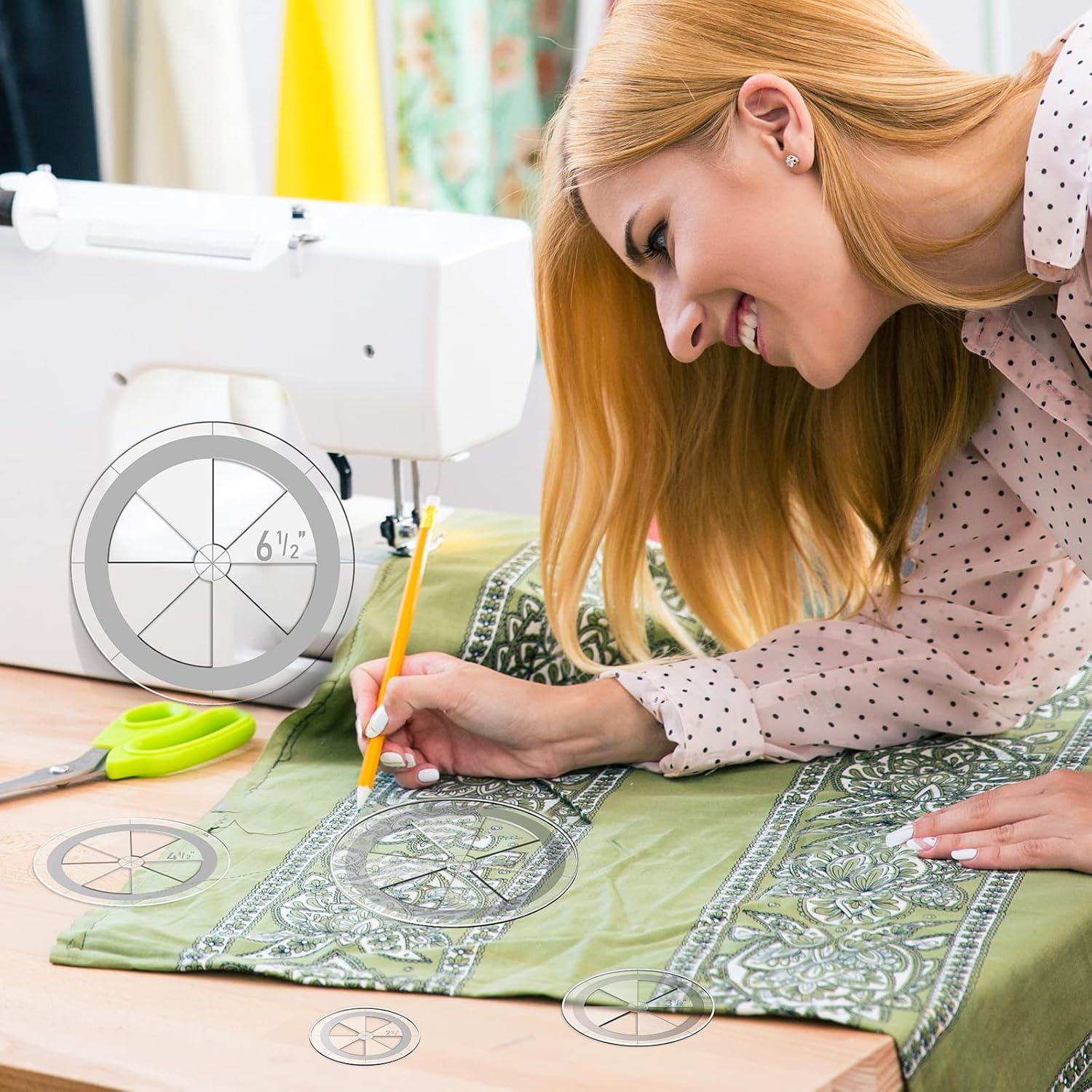 Conjunto de Reglas de Acolchado Geyee 5 Pcs Acrílico 2.5-16.5 cm