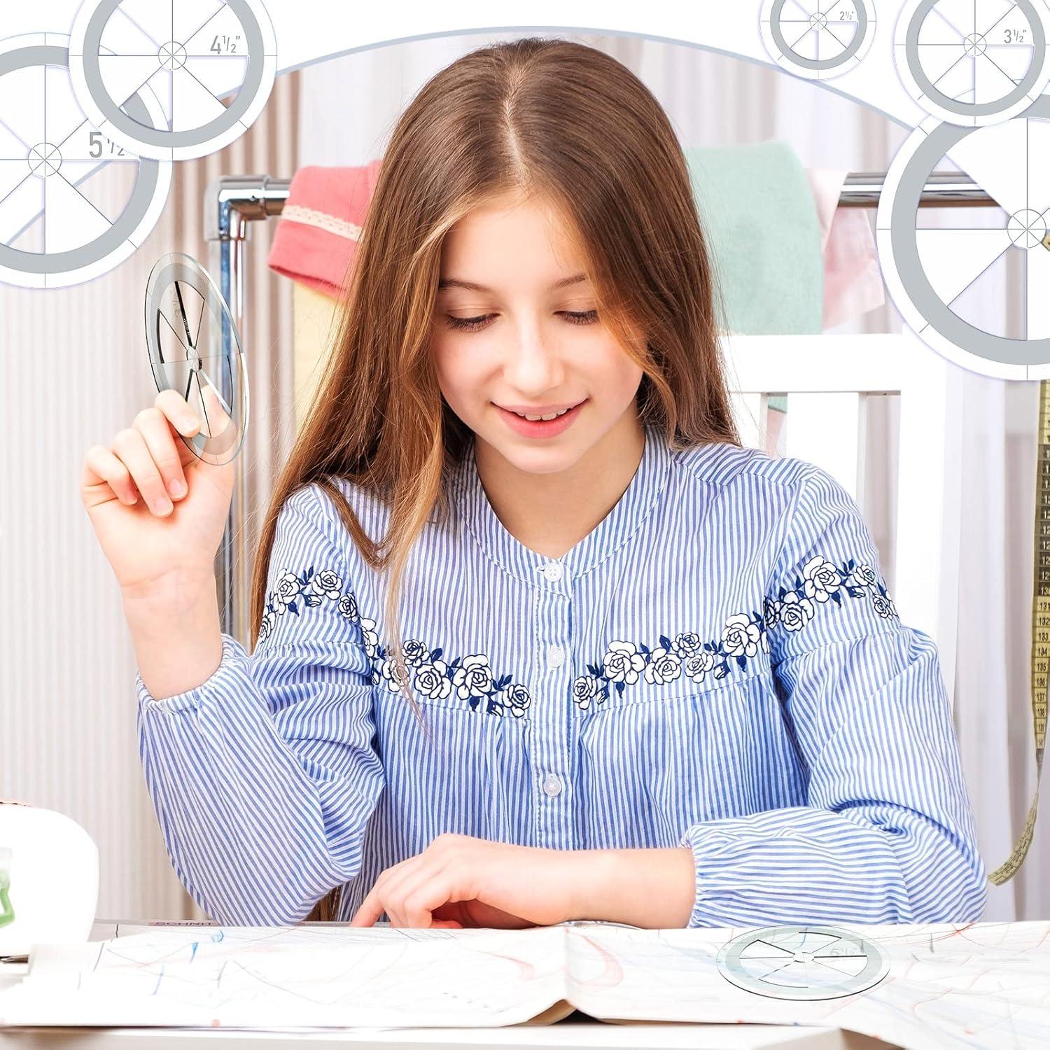 Conjunto de Reglas de Acolchado Geyee 5 Pcs Acrílico 2.5-16.5 cm