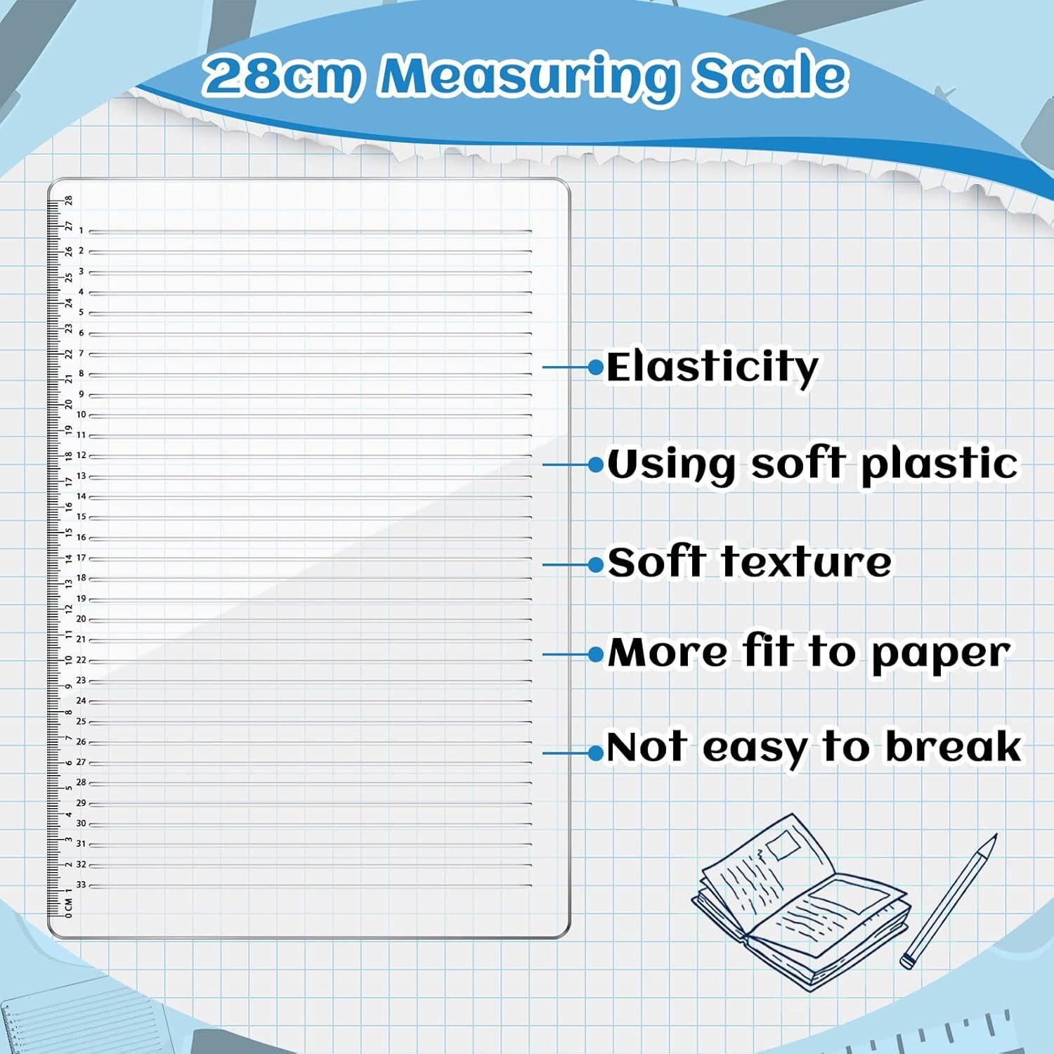 Plantillas de Caligrafía Fainne 28 cm - 2 Piezas con Espaciado