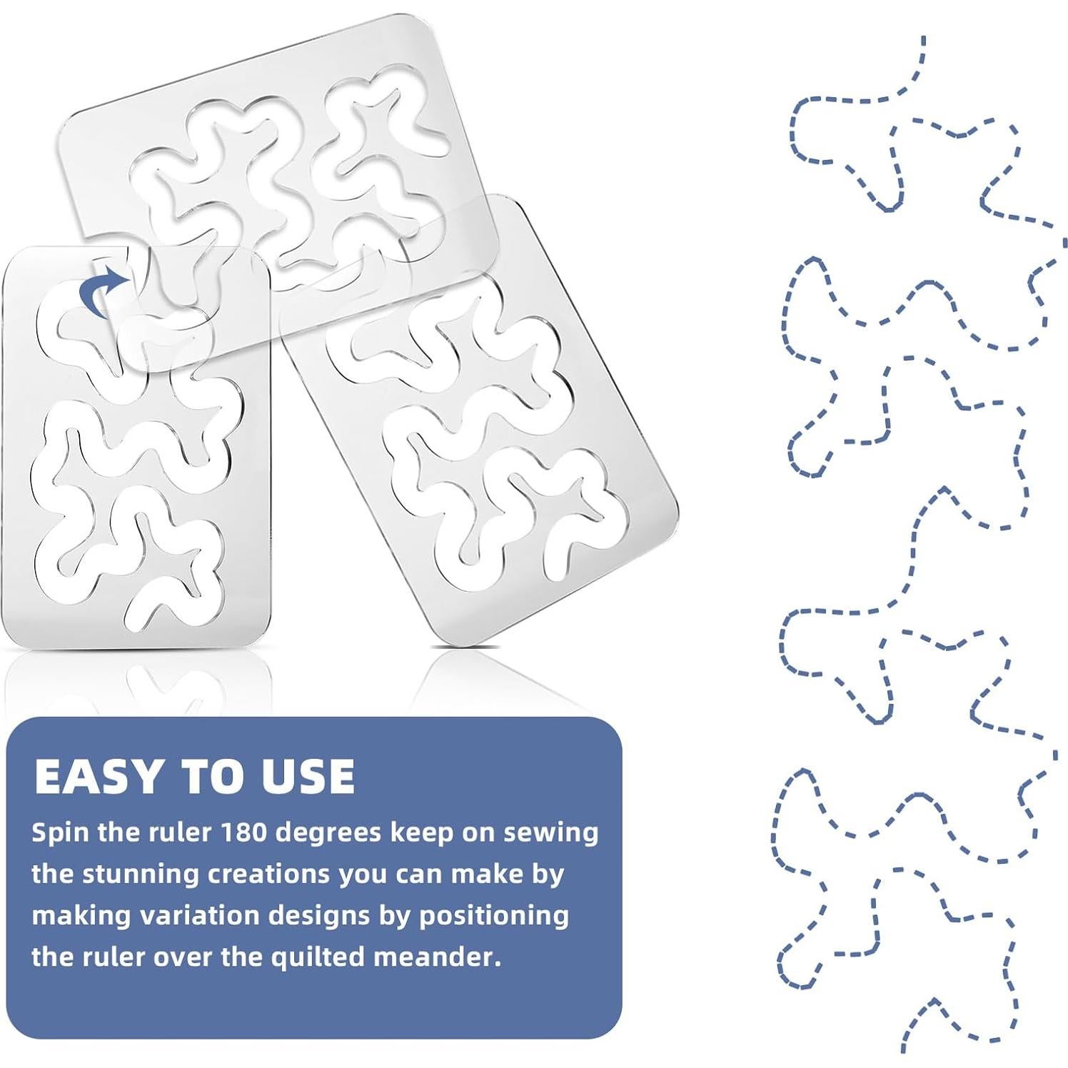 Plantillas de Acolchado Meander Abeillo 24.64x17.78 cm