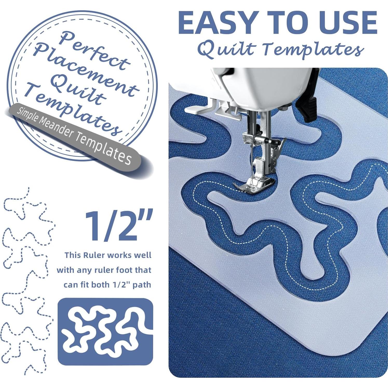 Plantillas de Acolchado Meander Abeillo 24.64x17.78 cm