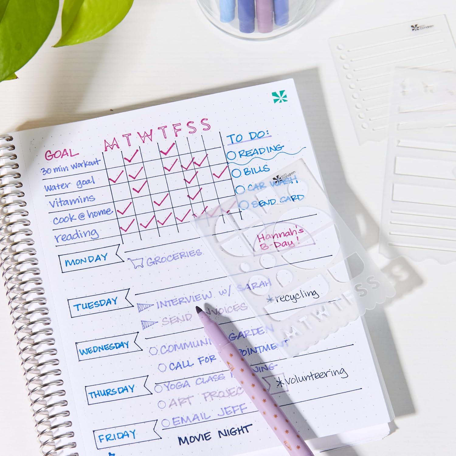 Plantillas de Planificación Erin Condren 3-Pack - Tareas, Días e Iconos