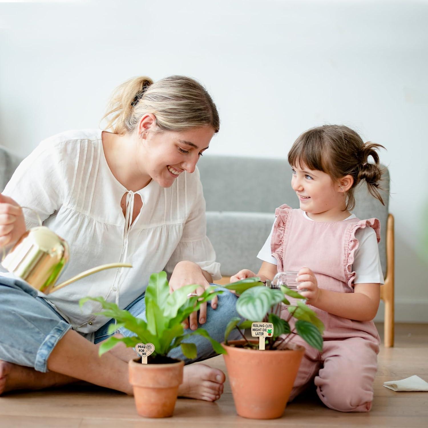 15 Etiquetas de Madera para Plantas Ouligay Impermeables