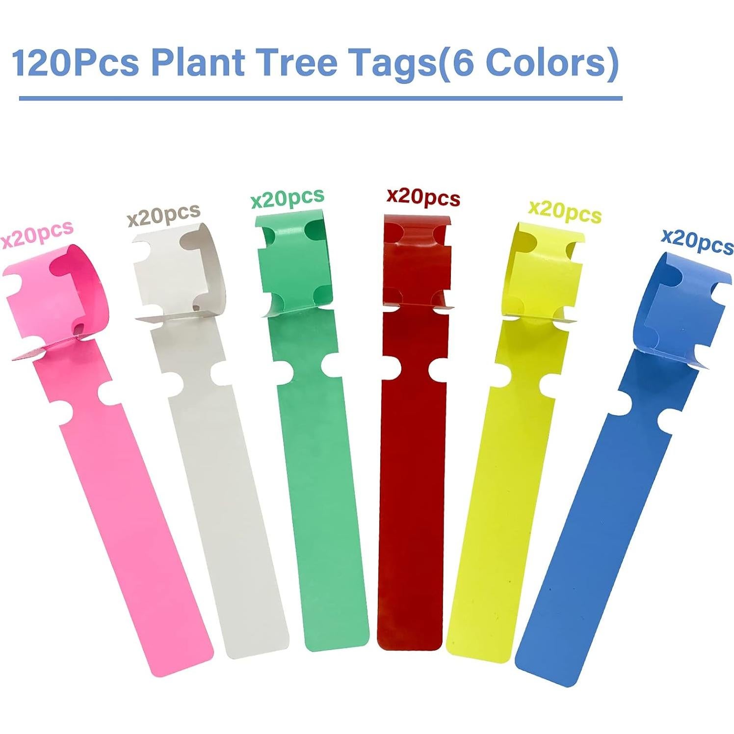 Etiquetas Plásticas para Plantas Mziart 120 Pcs Multicolor 20cm