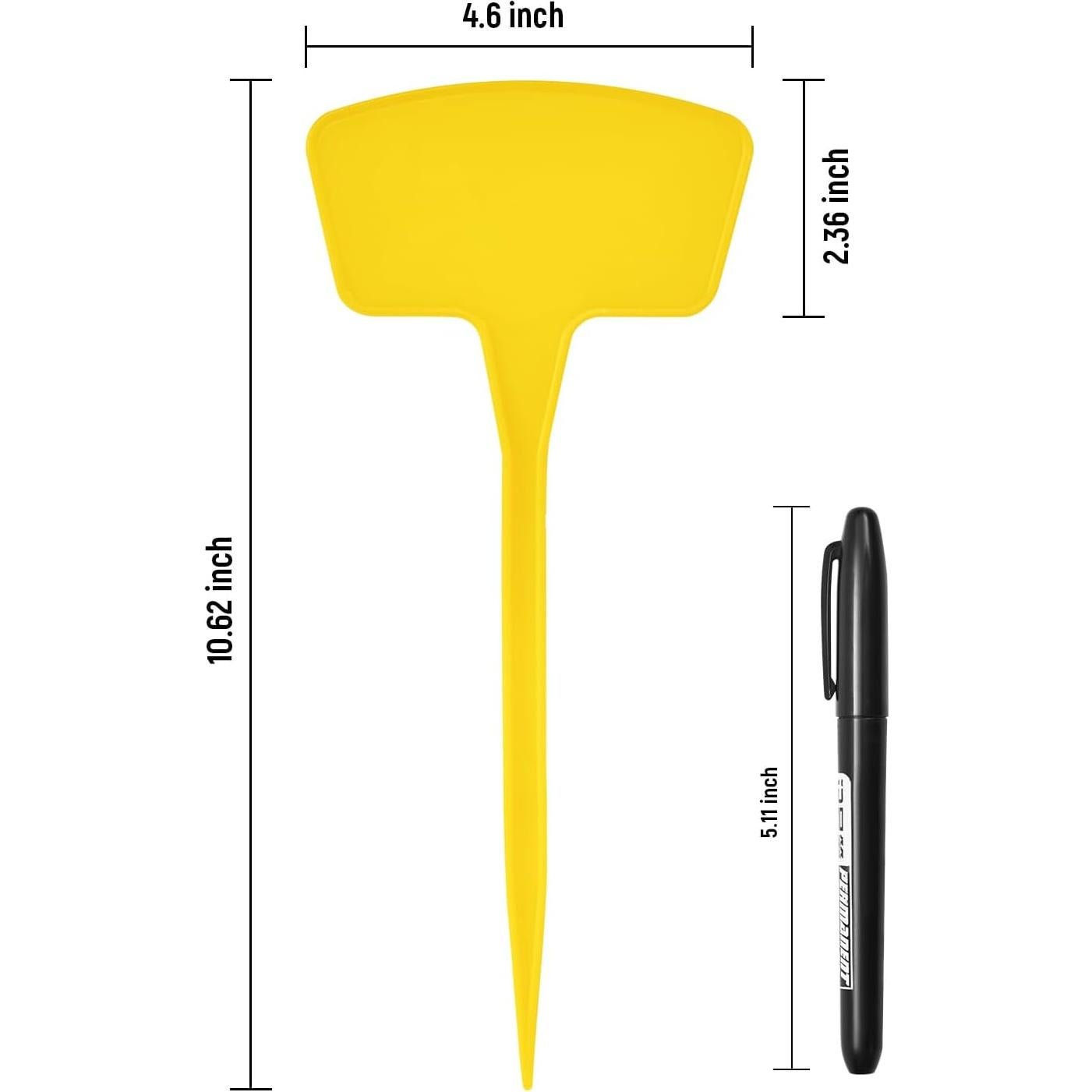 Etiquetas para Plantas T Tipo Yuanling 60 Pcs Amarillo