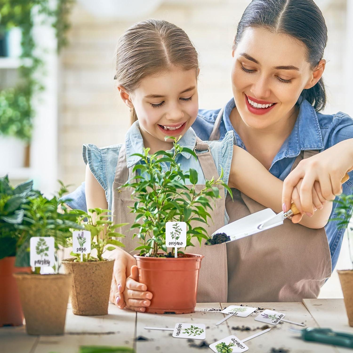 Etiquetas de Plantas Acrílicas Whaline 24 Pcs 12 Diseños