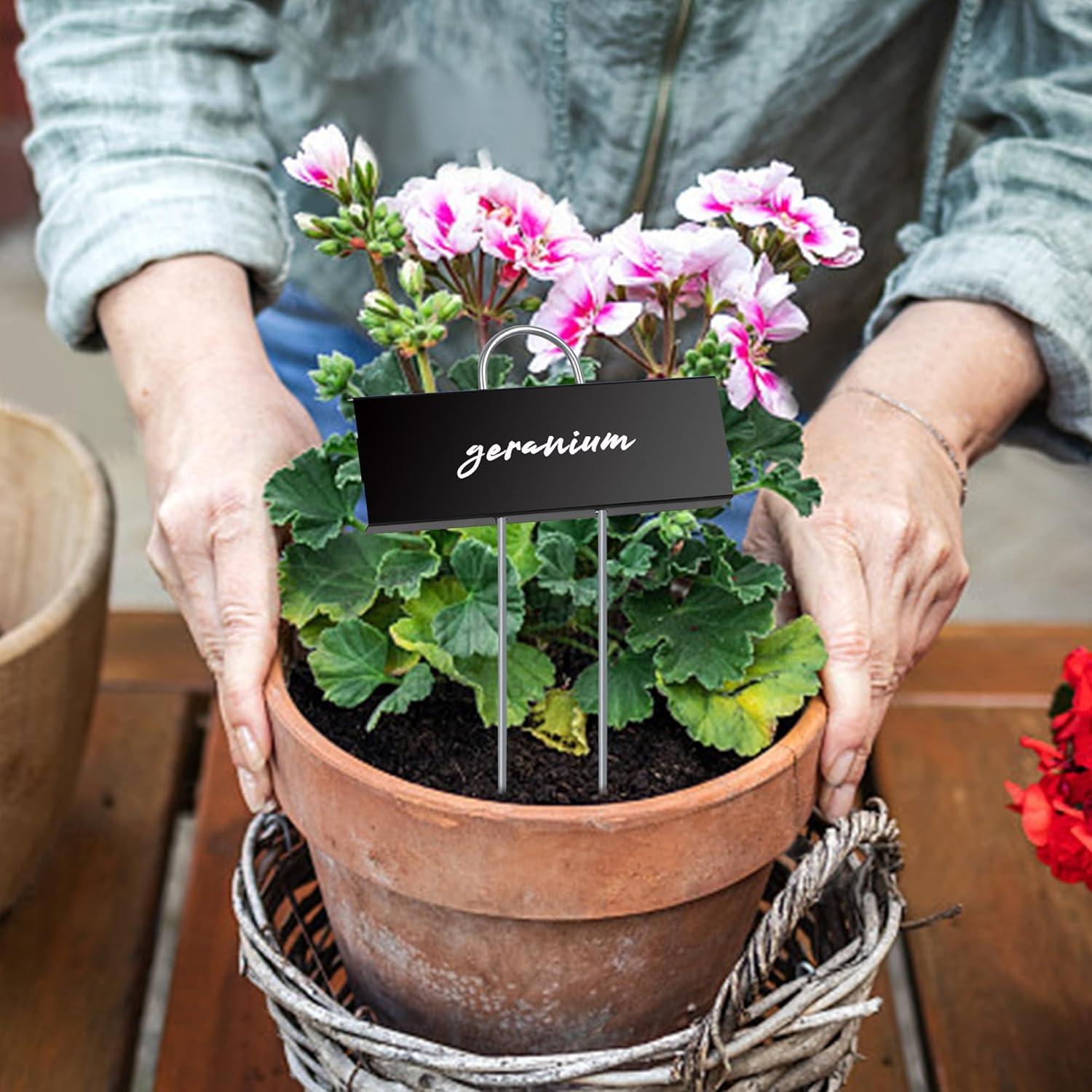 Etiquetas de Metal para Plantas FORUP, 30 Estacas Reutilizables