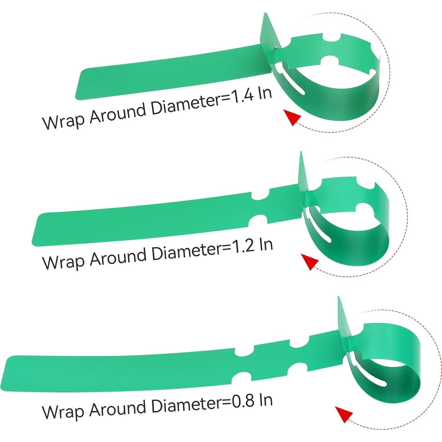 200 Etiquetas de Plantas AIQINHU PVC Verde 21 cm Impermeables