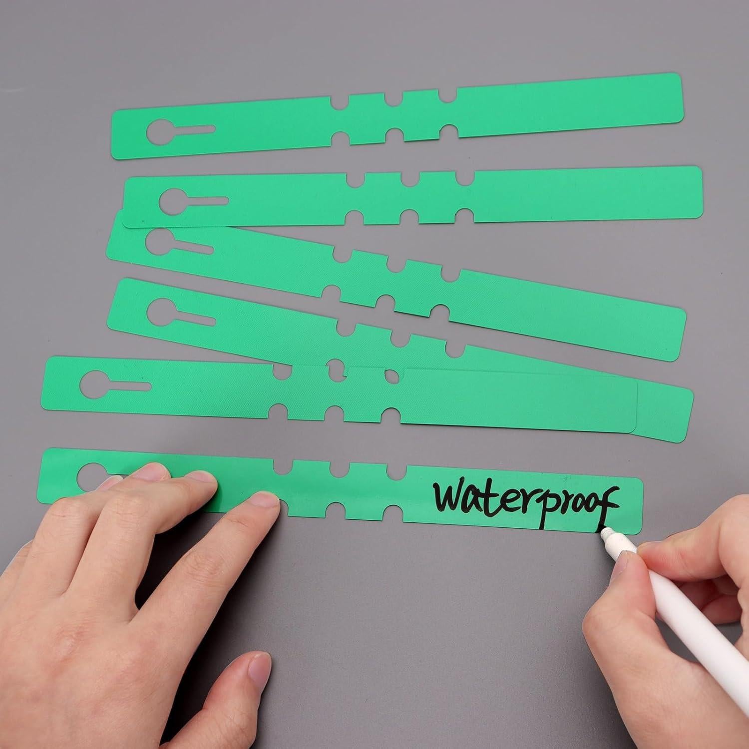 200 Etiquetas de Plantas AIQINHU PVC Verde 21 cm Impermeables