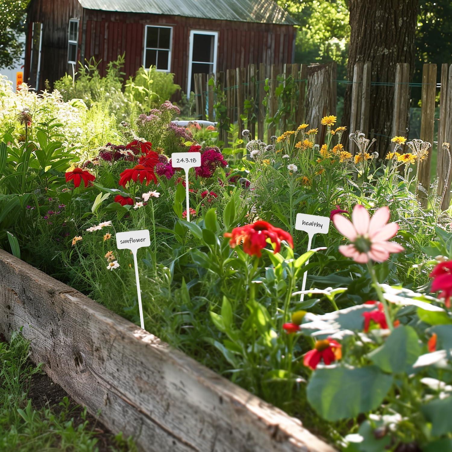 Etiquetas para Plantas Yuanling 60PCS T-Tipo 29cm Plástico