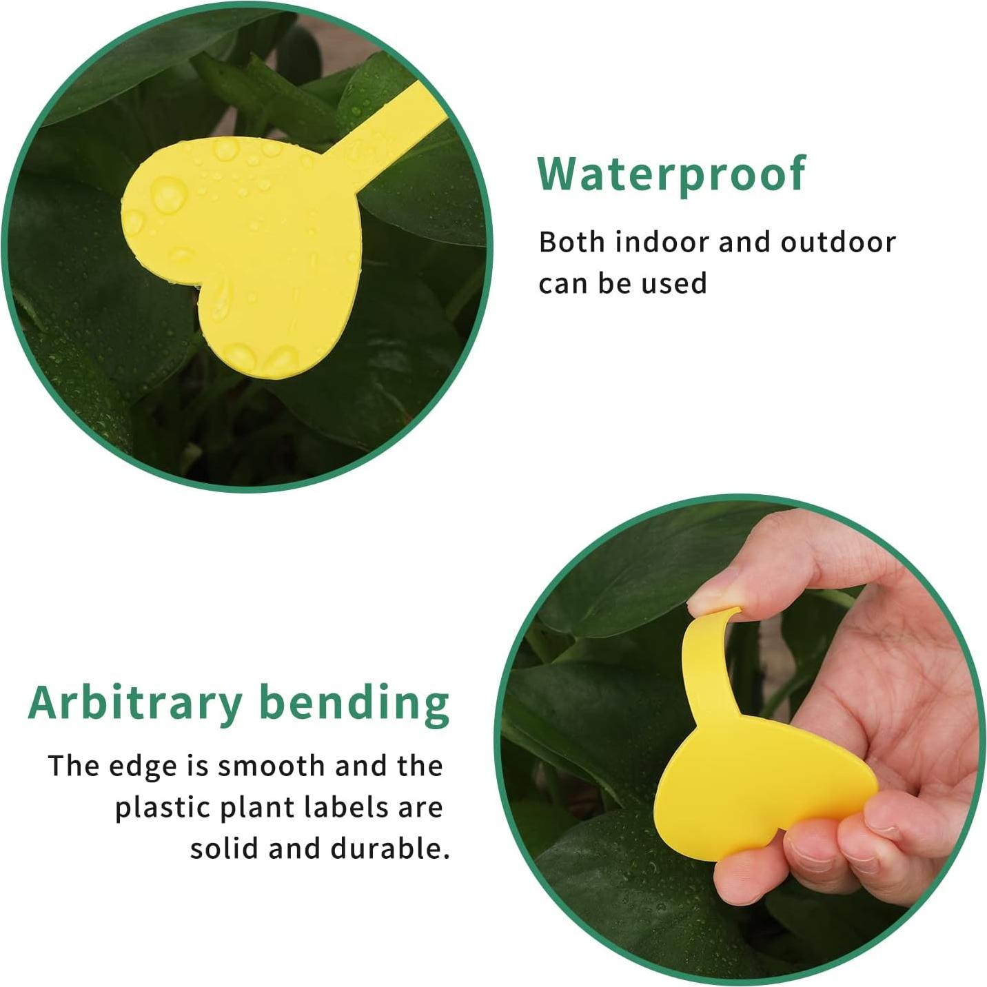 100 Etiquetas de Plástico para Plantas KINGLAKE Jardín con Bolígrafo