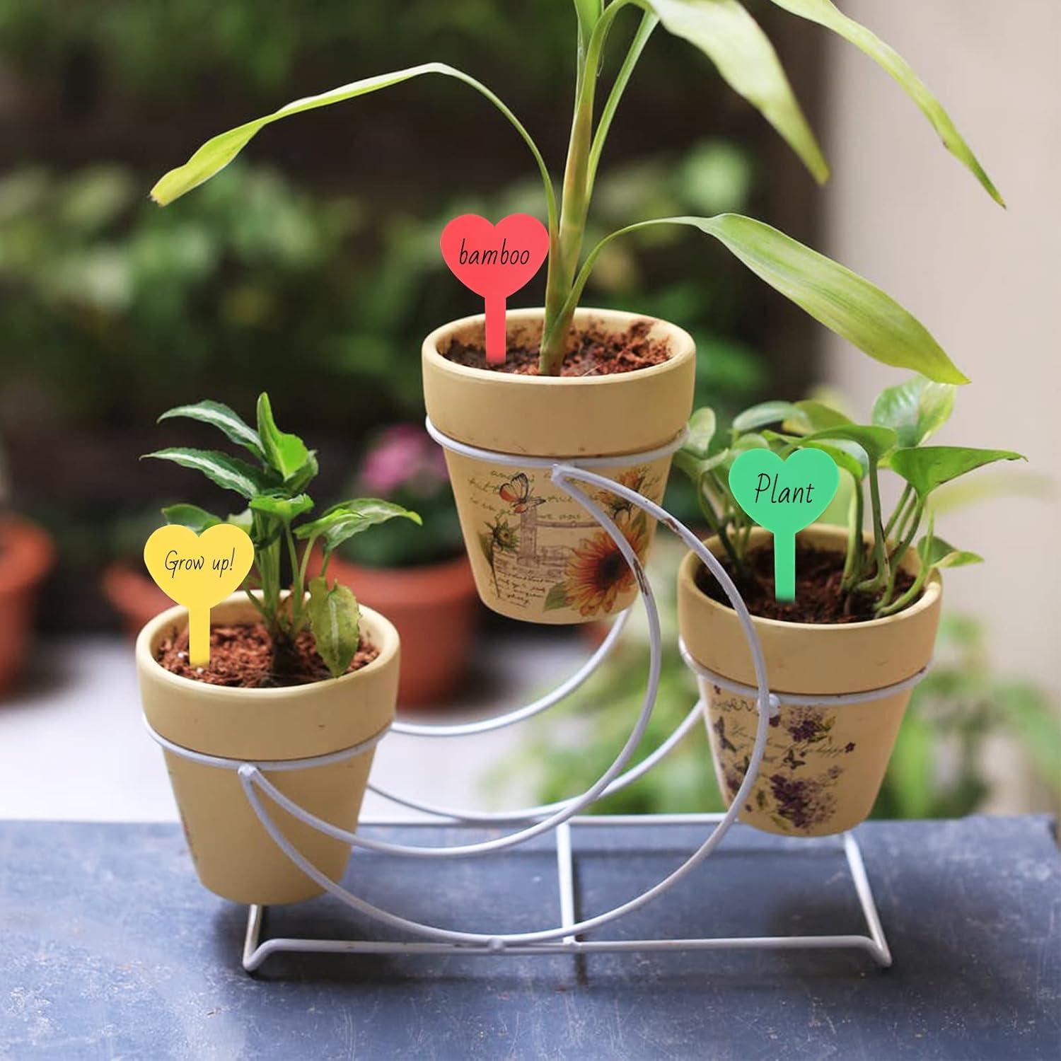 100 Etiquetas de Plástico para Plantas KINGLAKE Jardín con Bolígrafo