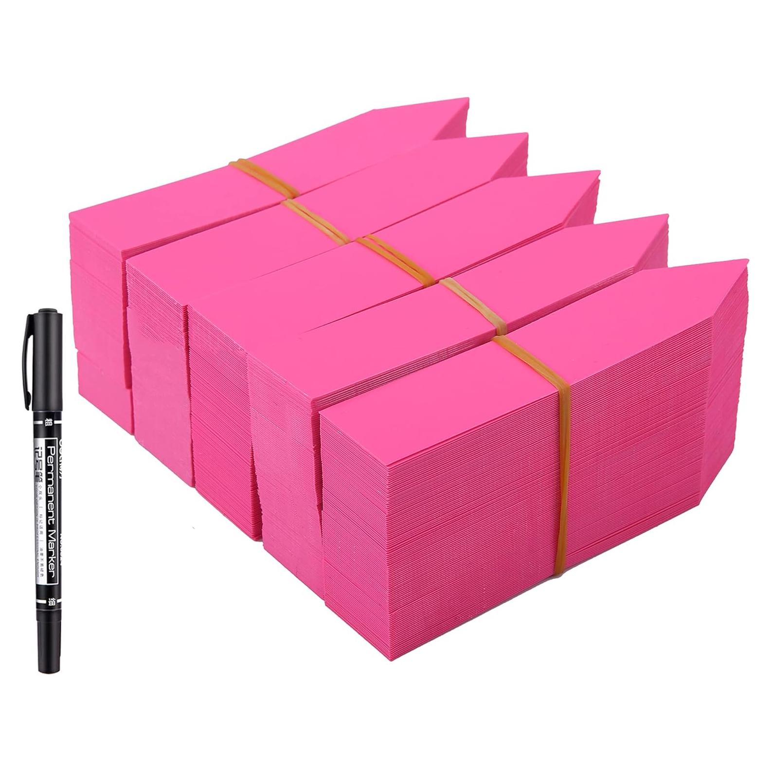 Etiquetas de Jardín MIHEY 1000 Pcs Rosa 10x2 cm PVC
