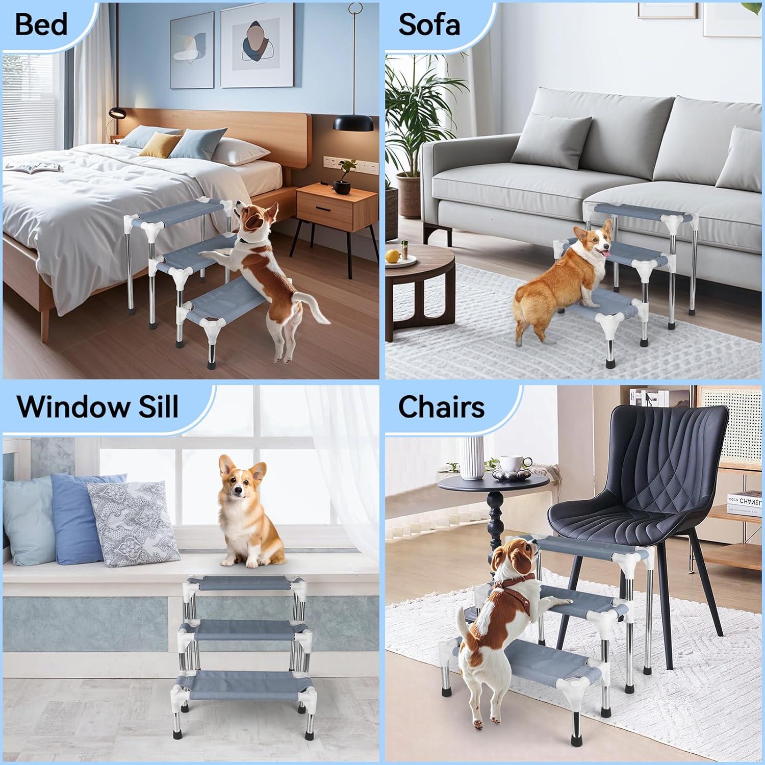 Escaleras para Perros Makerfire 3 Escalones Antideslizantes