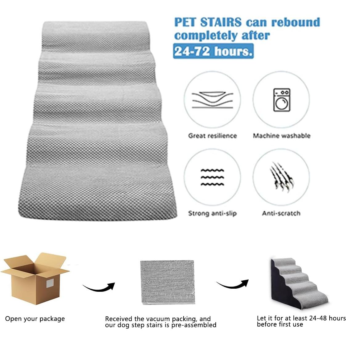 Escaleras para Perros LitaiL 5 Niveles 62 cm Antideslizantes