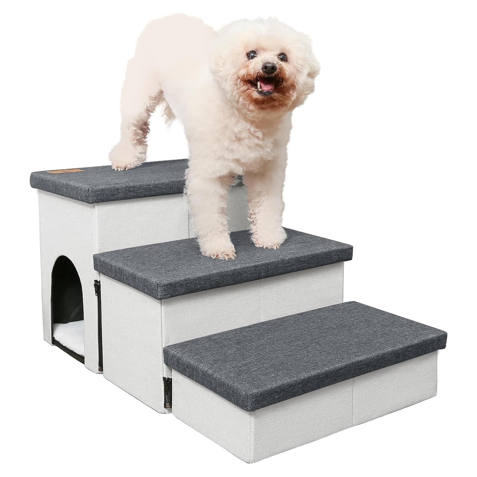 Escaleras Plegables para Perros y Gatos HOMELYSIAN 3 Escalones