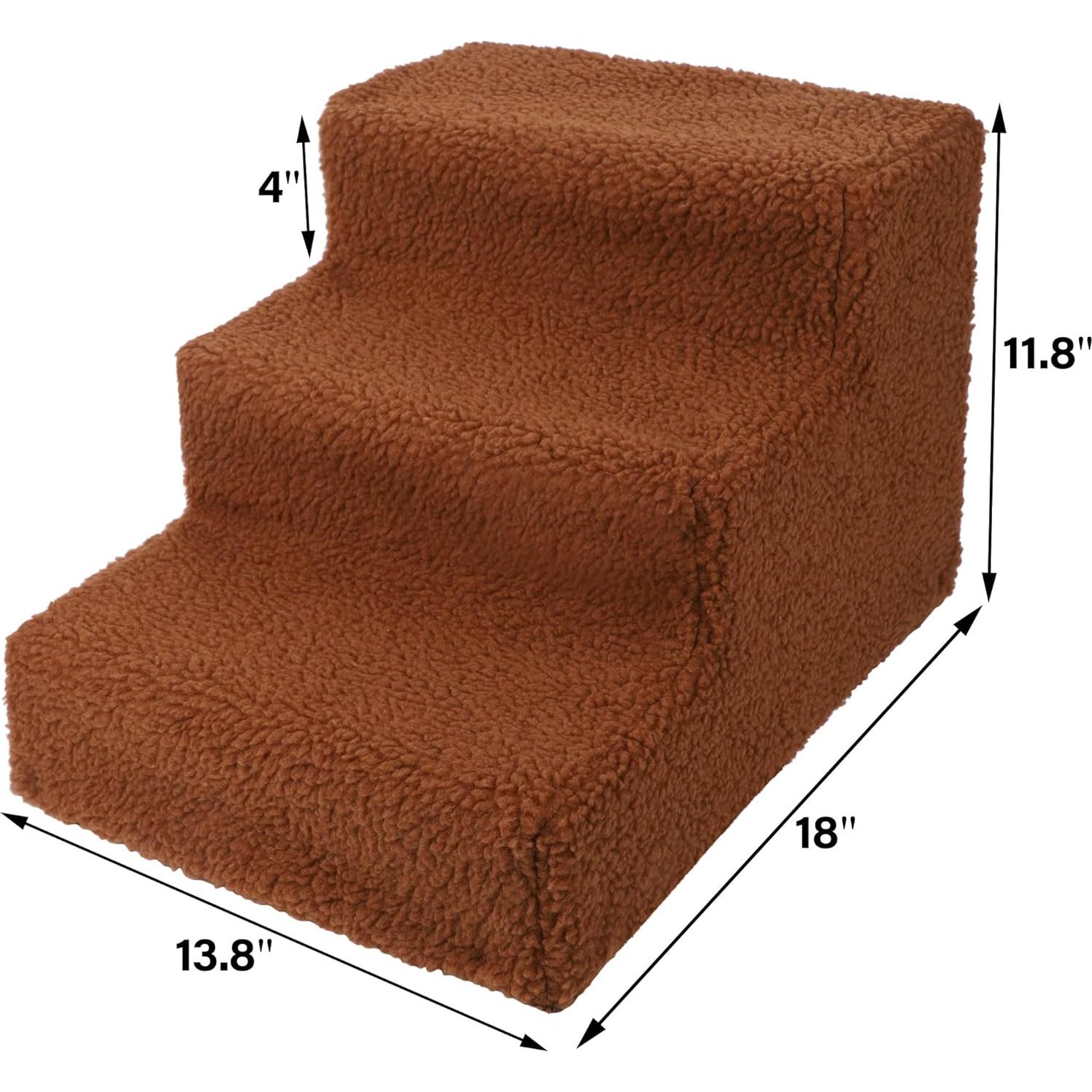 Escalera Antideslizante para Mascotas yofit 3 Pasos Plegable 22.68 kg