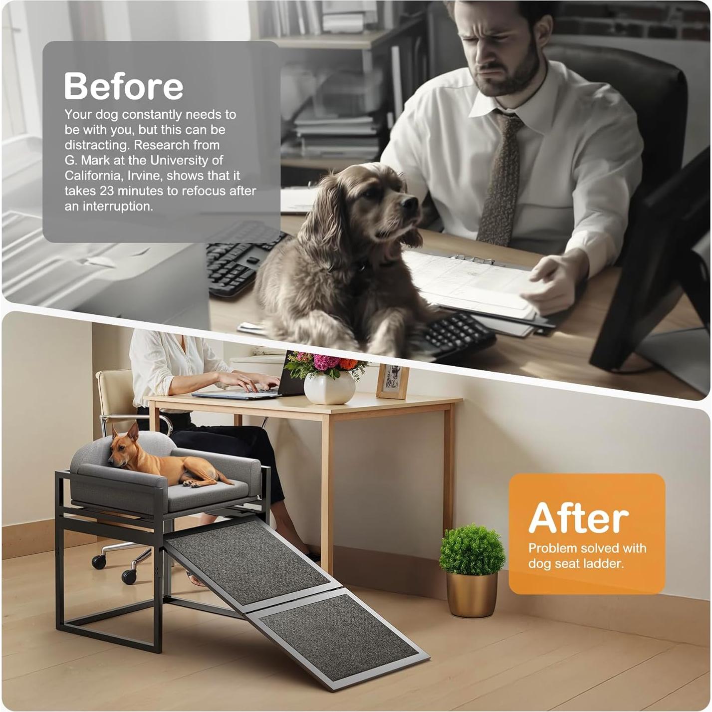 Escalera para Mascotas Clioran Gris 48x31 cm Antideslizante