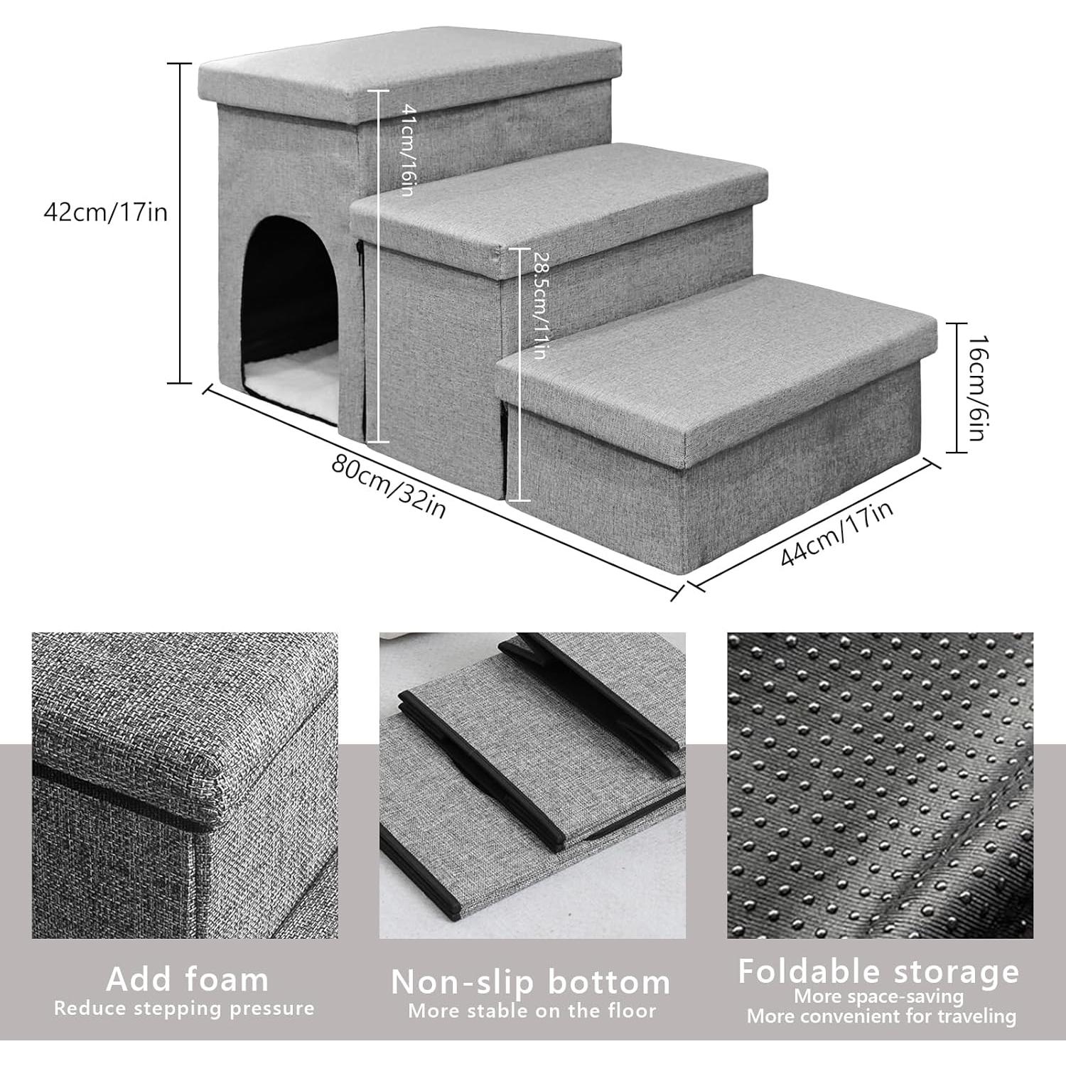 Escalera Plegable para Perros Wndy's Dream 3 Pasos 45.72 cm
