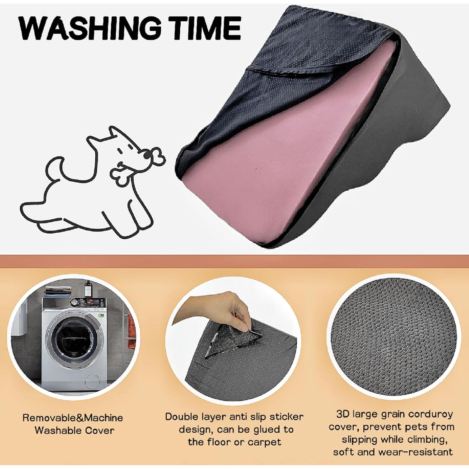 Escaleras para perros Necrely 3 pasos antideslizantes 60x40 cm