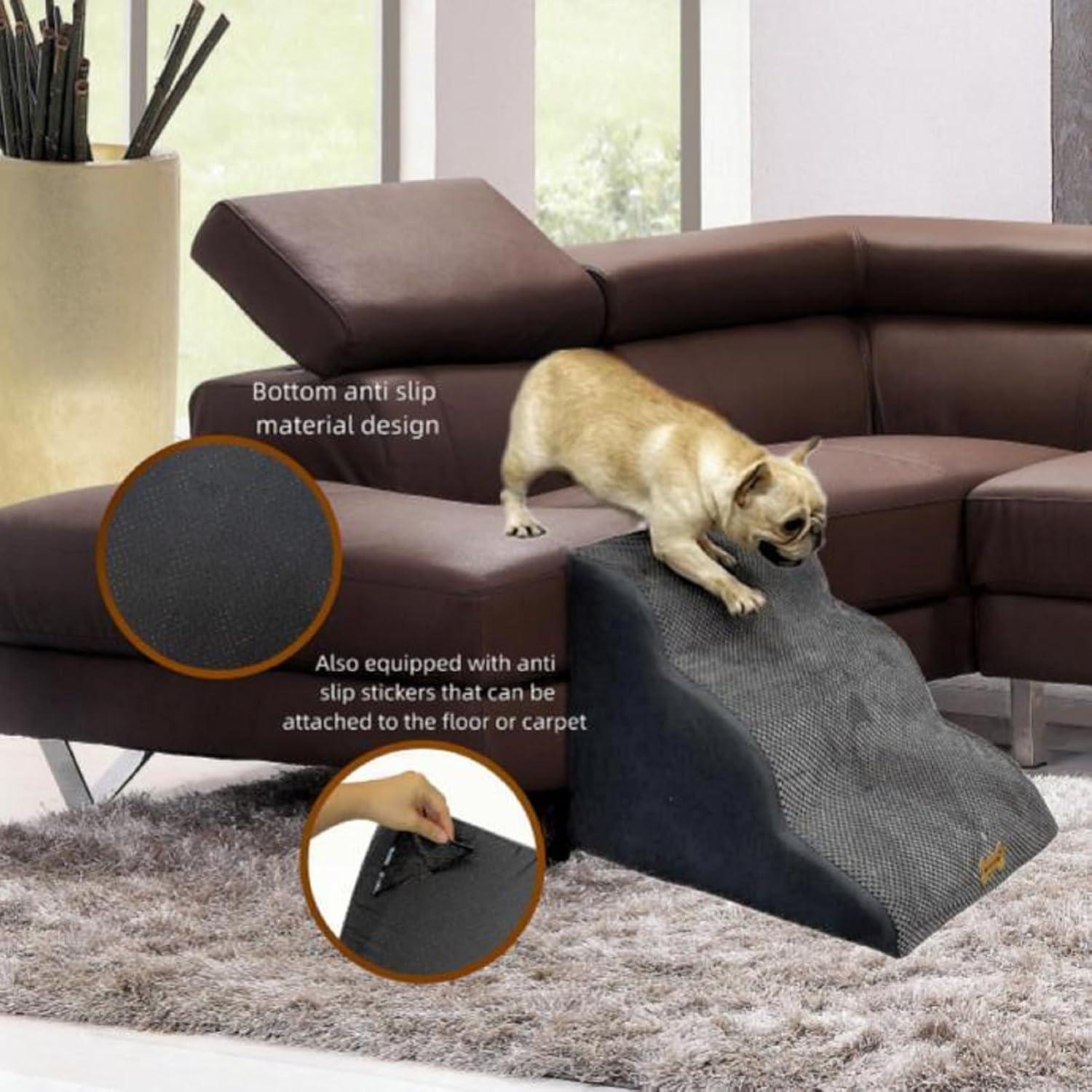 Escaleras para perros Necrely 3 pasos antideslizantes 60x40 cm