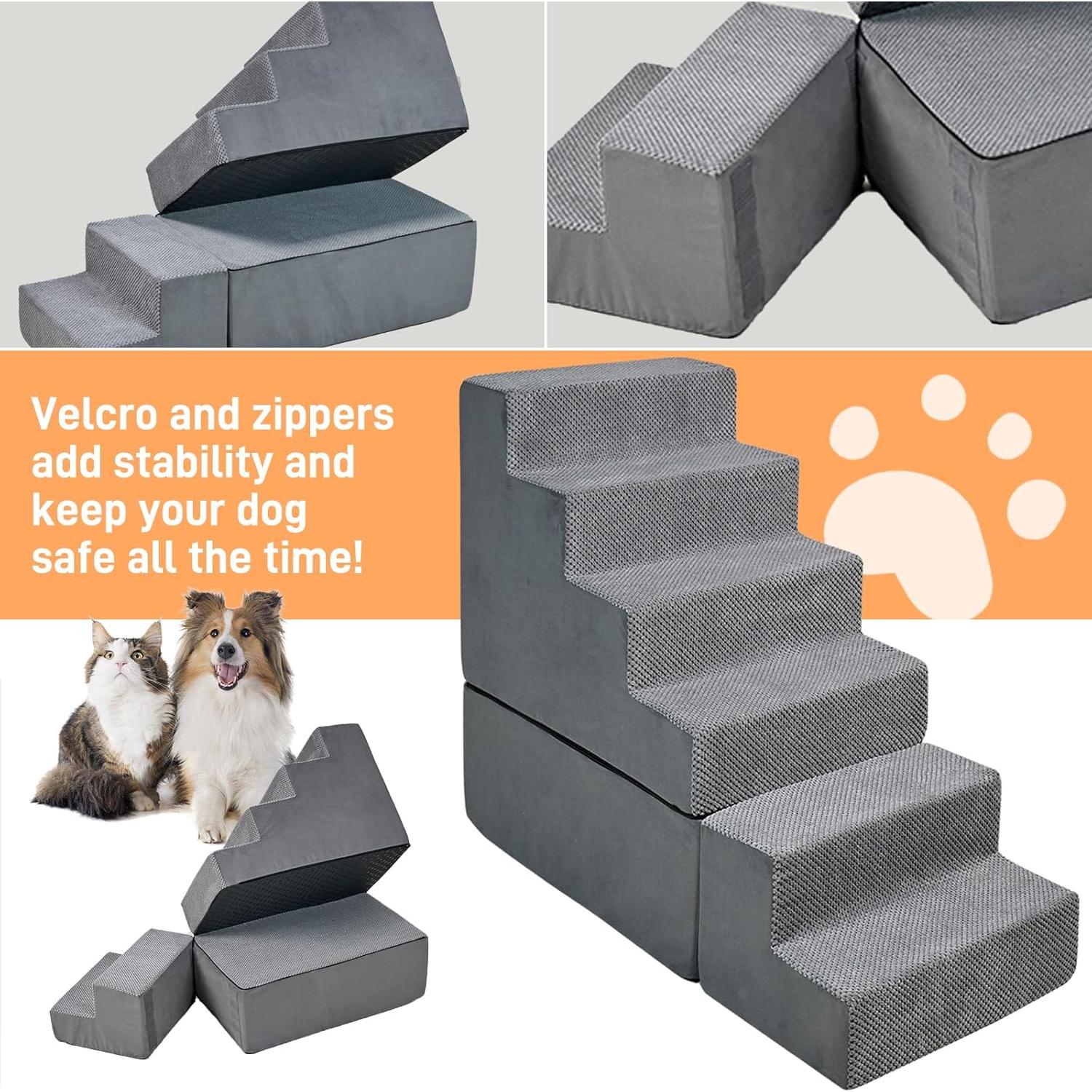 Escaleras para Perros LitaiL 6 Pasos 76 cm Antideslizante