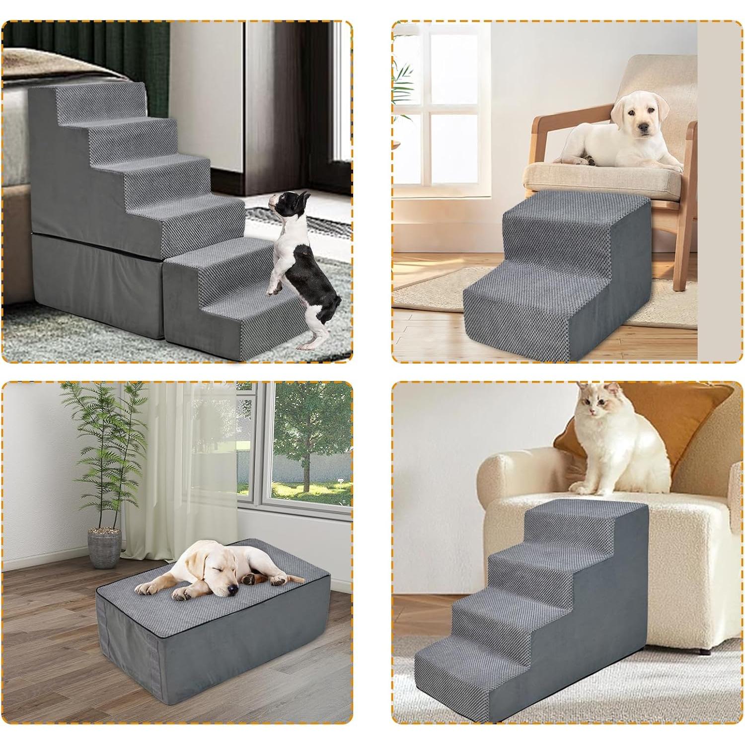 Escaleras para Perros LitaiL 6 Pasos 76 cm Antideslizante