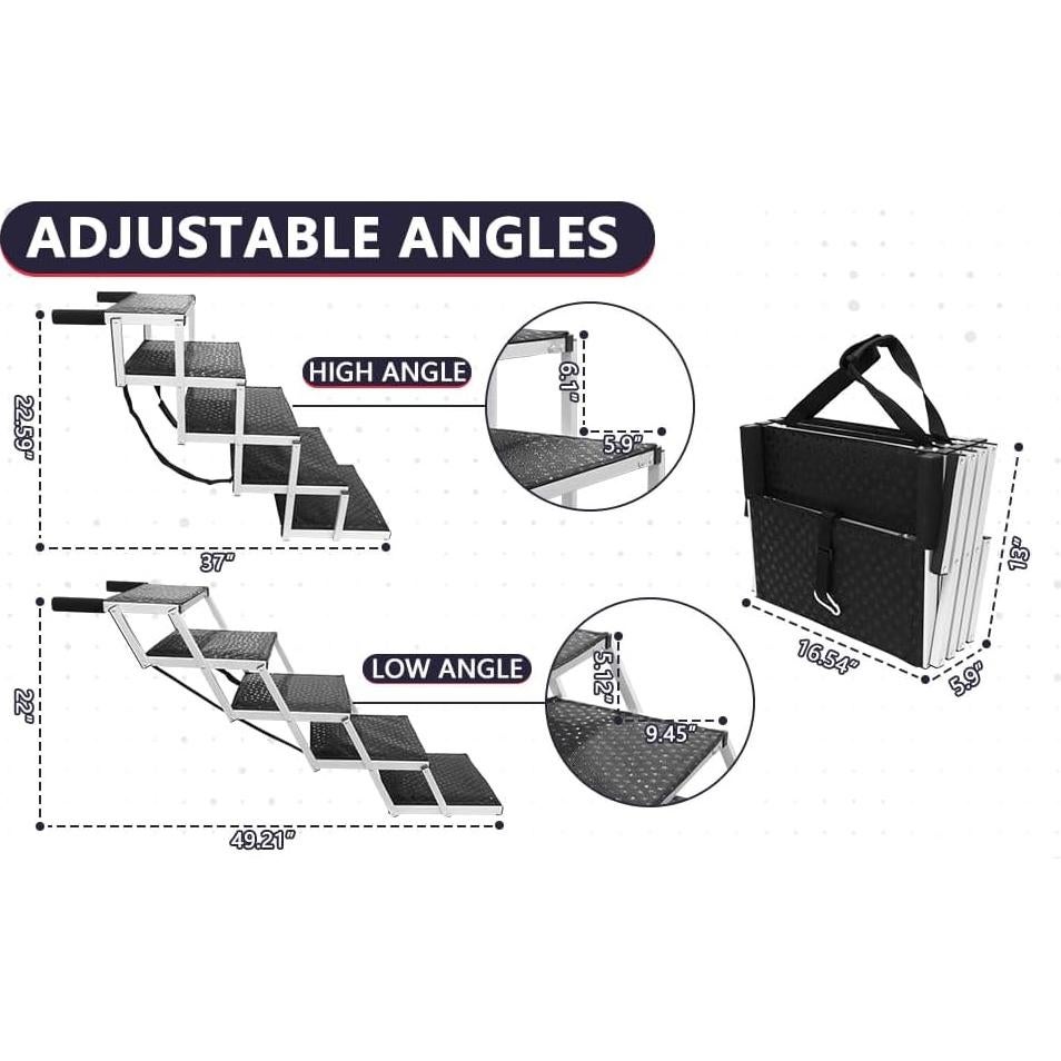 Escalera Plegable para Perros PENSUN Antideslizante 113.4kg