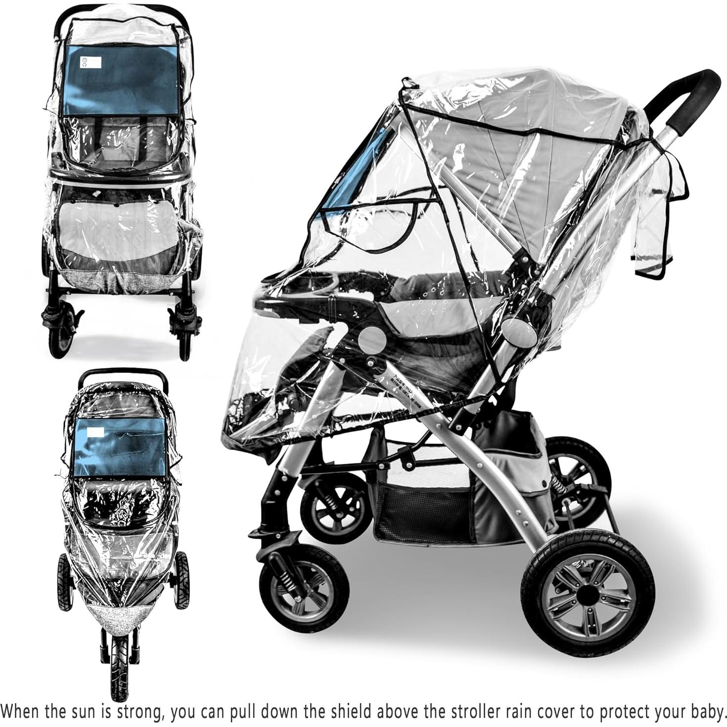 Cubierta de Lluvia Universal para Cochecito Bebé EVA Transparente
