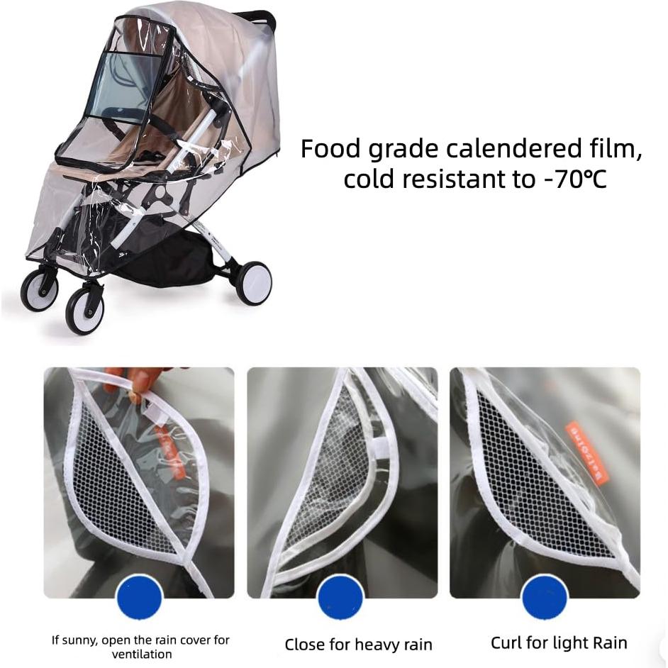 Cubierta de Lluvia para Cochecito Berocia Impermeable 56x99cm